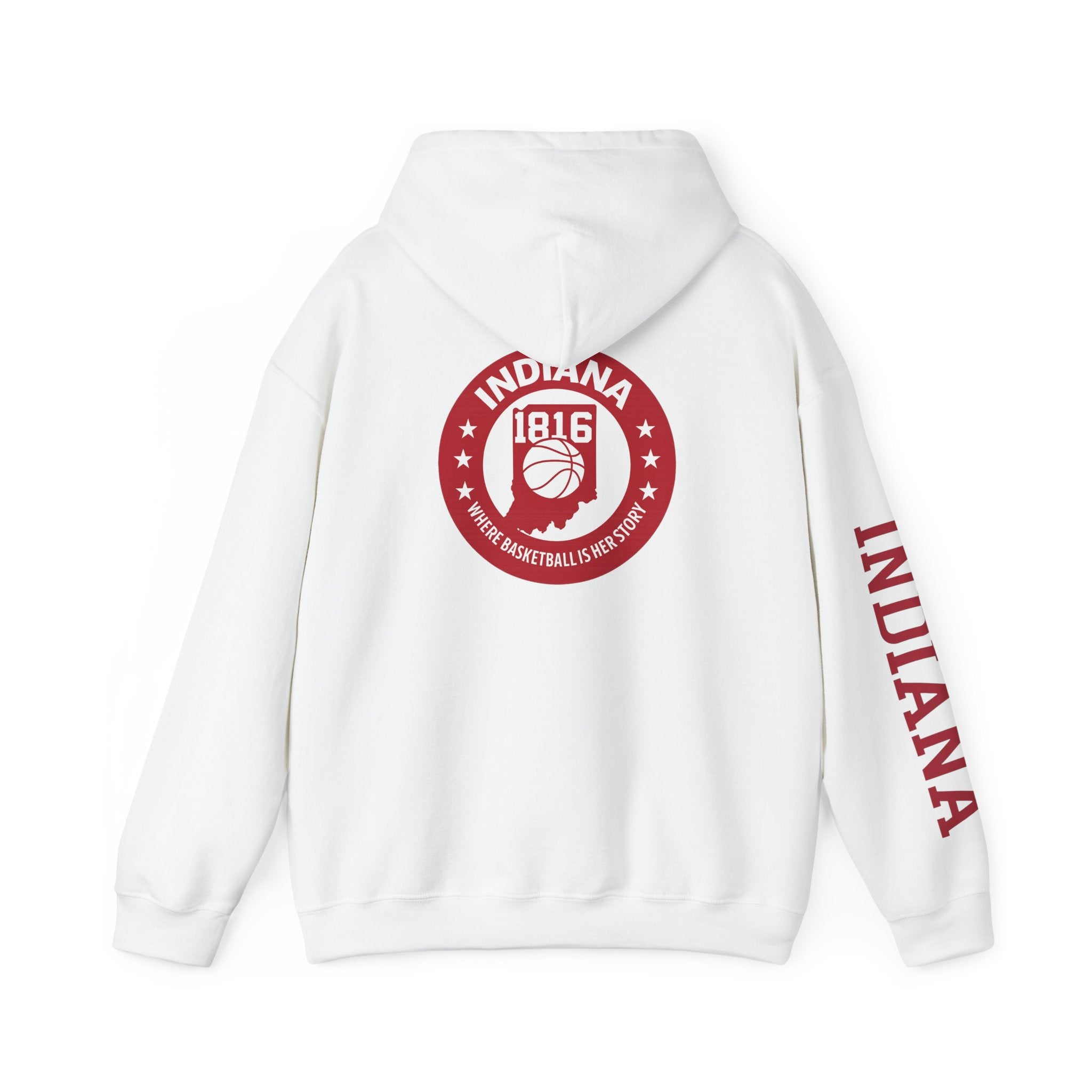 Indiana Basketball Hoodie — 1816 Retro State Emblem Sweatshirt