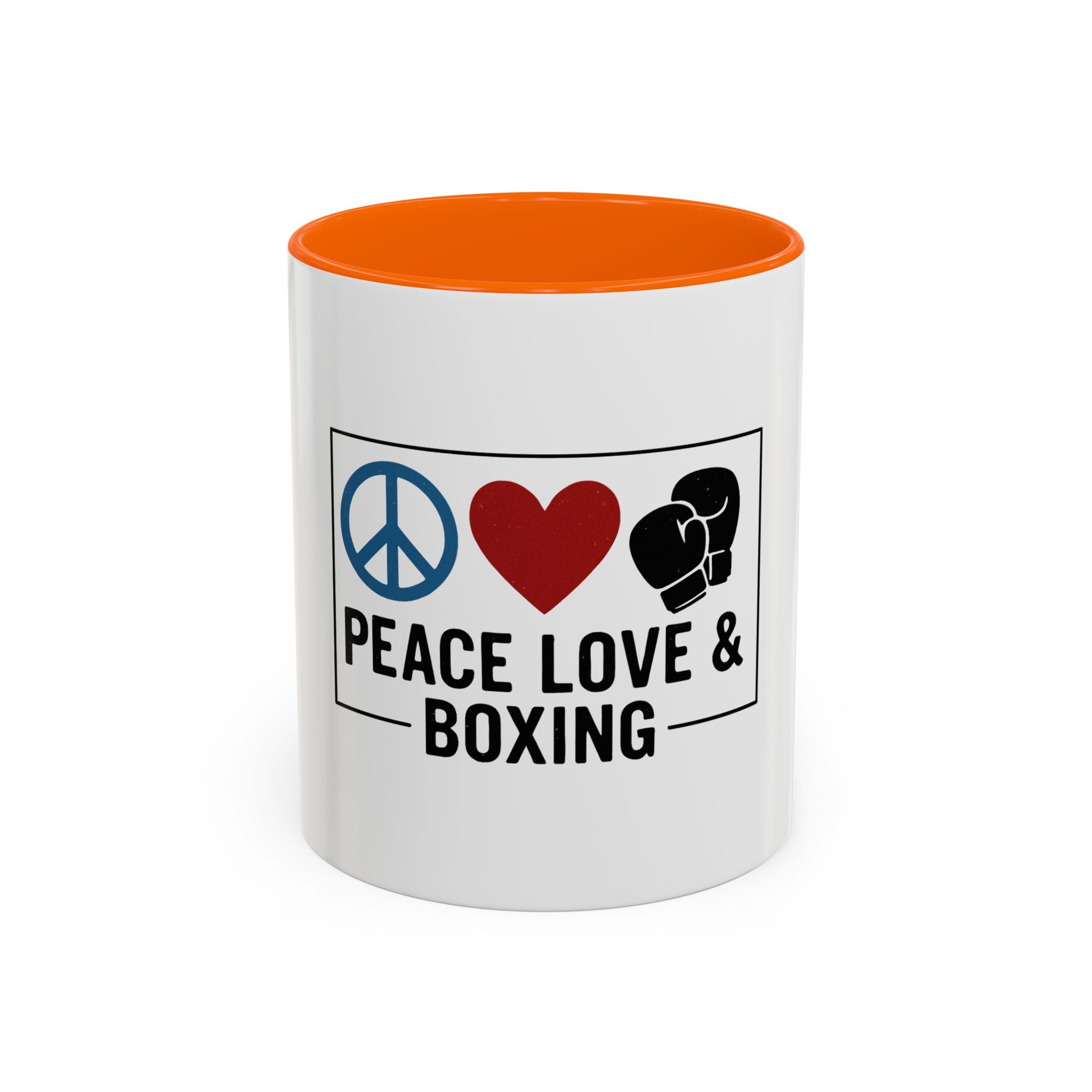 Peace Love & Boxing Mug | Accent Coffee Mug