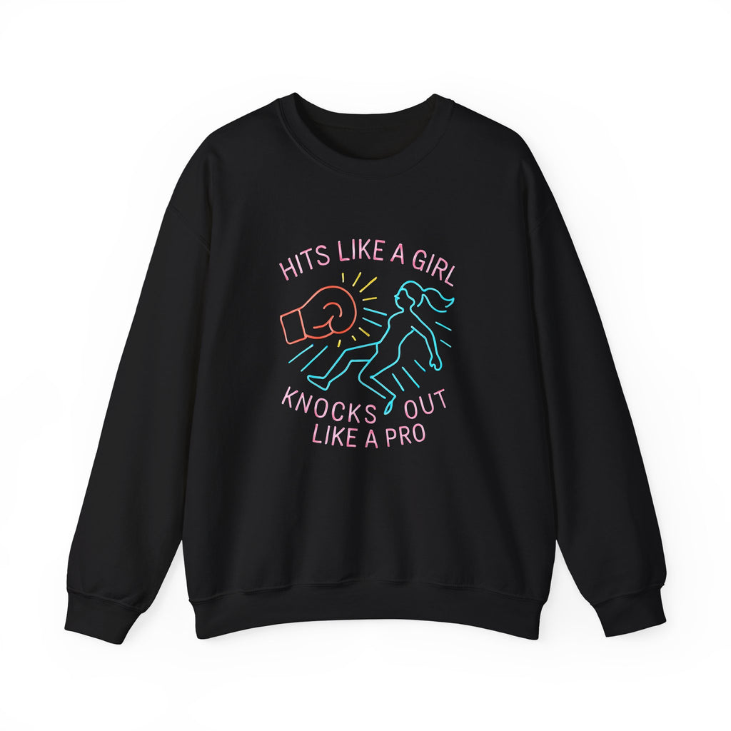 Empowering Crewneck Sweatshirt | Hits Like a Girl Design