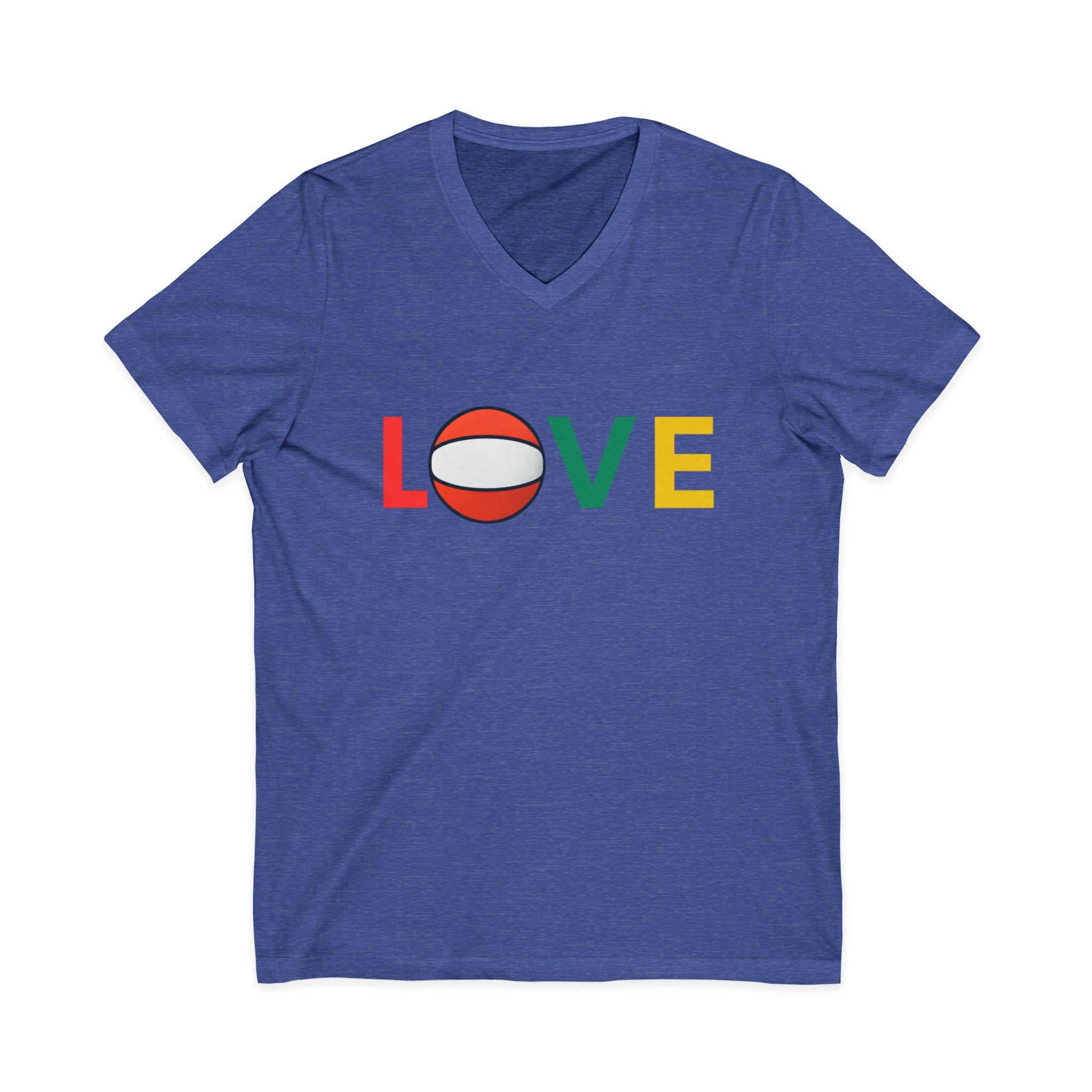 Volleyball Love V-Neck Tee for Sports Lovers