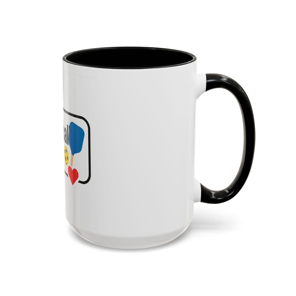 #Pickleball Accent Coffee Mug — Pickleball Paddle & Ball Design (11/15 oz)