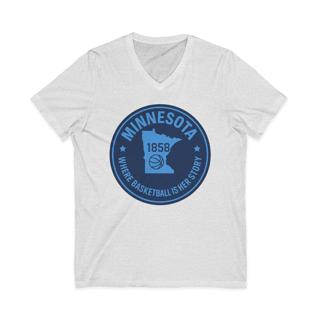 Minnesota Basketball V-Neck Tee - Unisex Short Sleeve Shirt