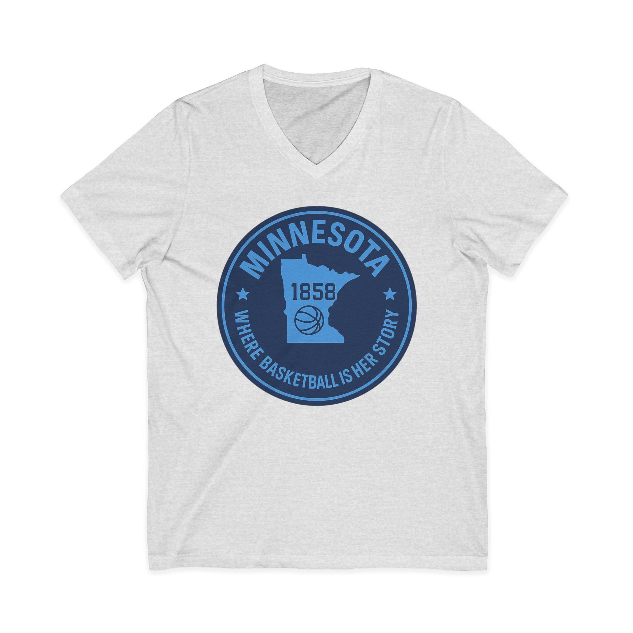 Minnesota Basketball V-Neck Tee - Unisex Short Sleeve Shirt
