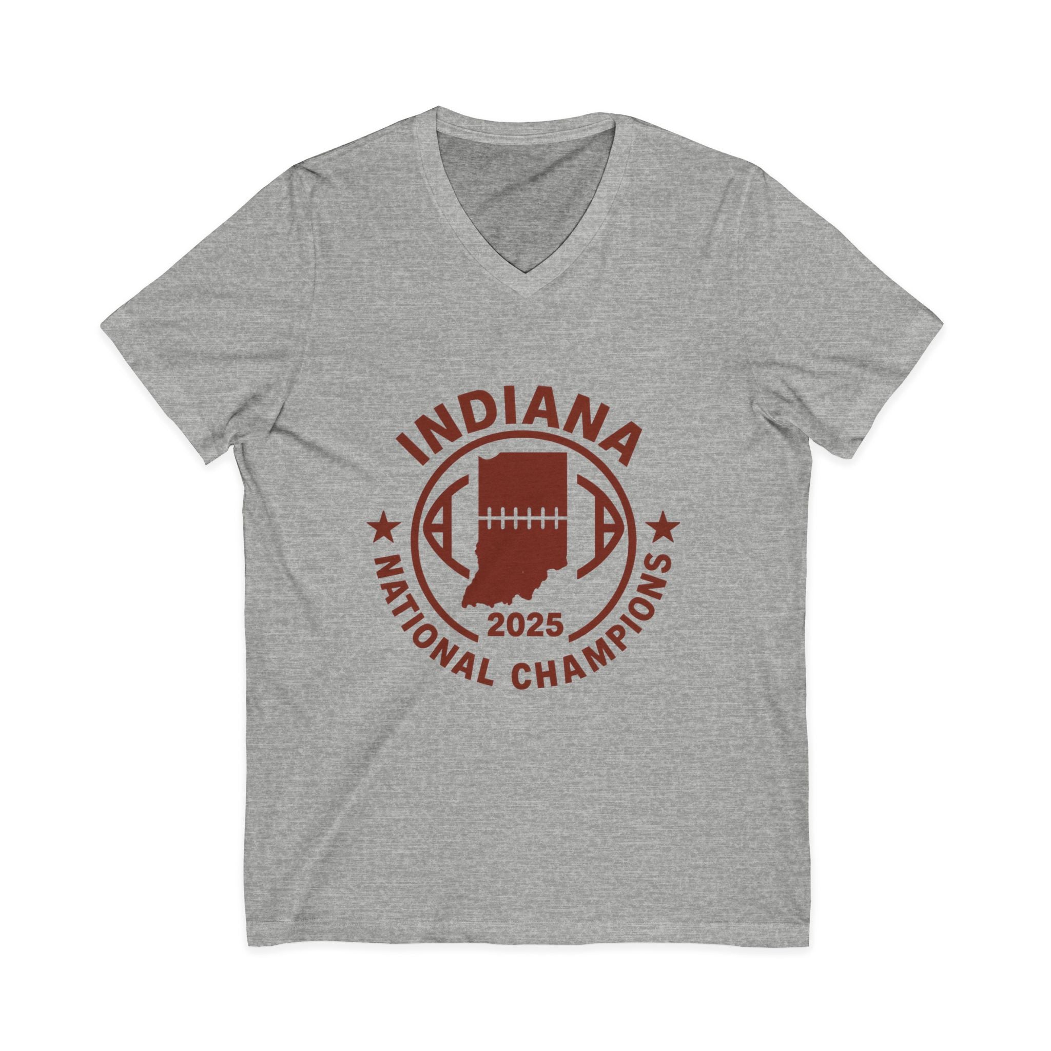 Indiana 2025 National Champions Football V-Neck Tee