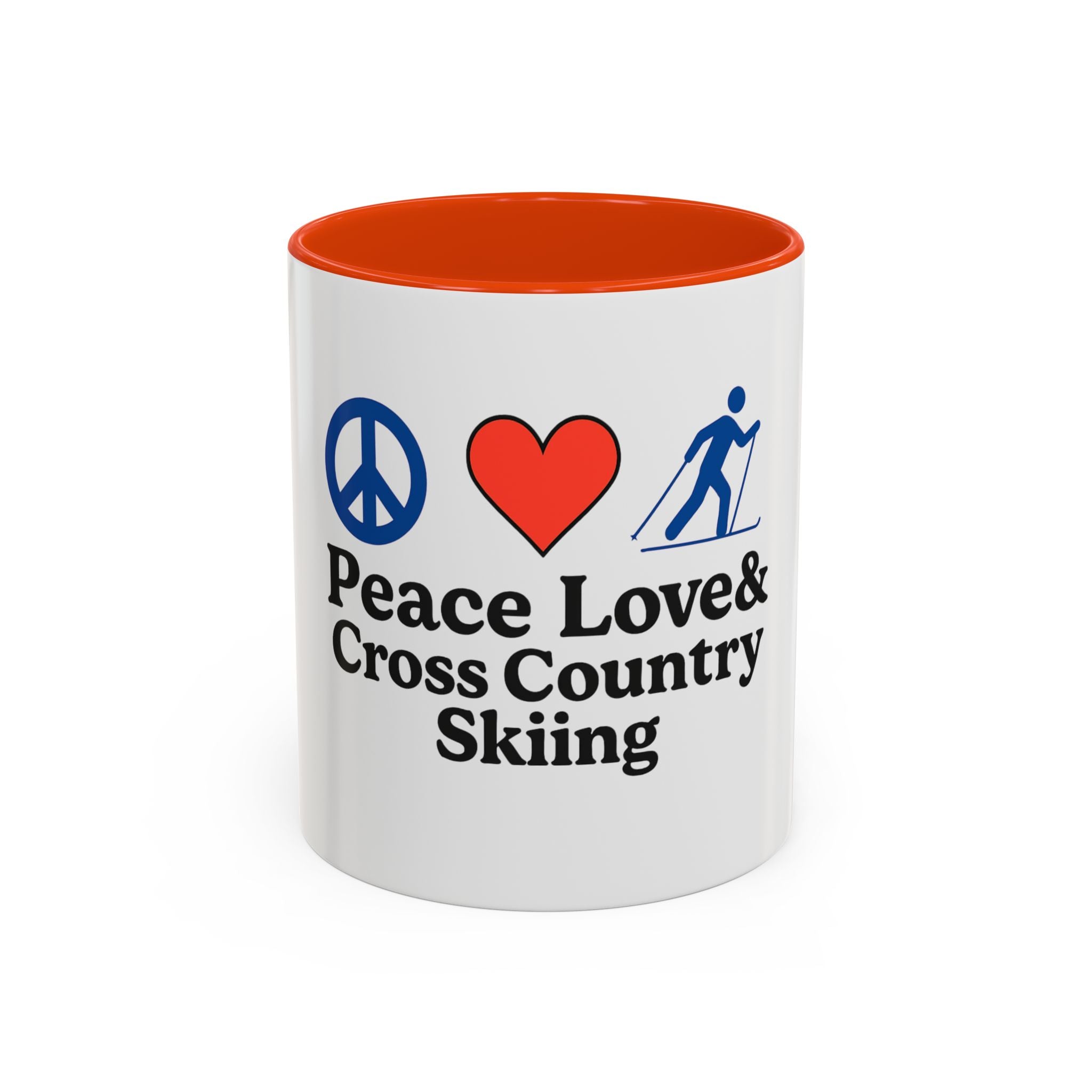 Peace, Love & Cross Country Skiing Mug
