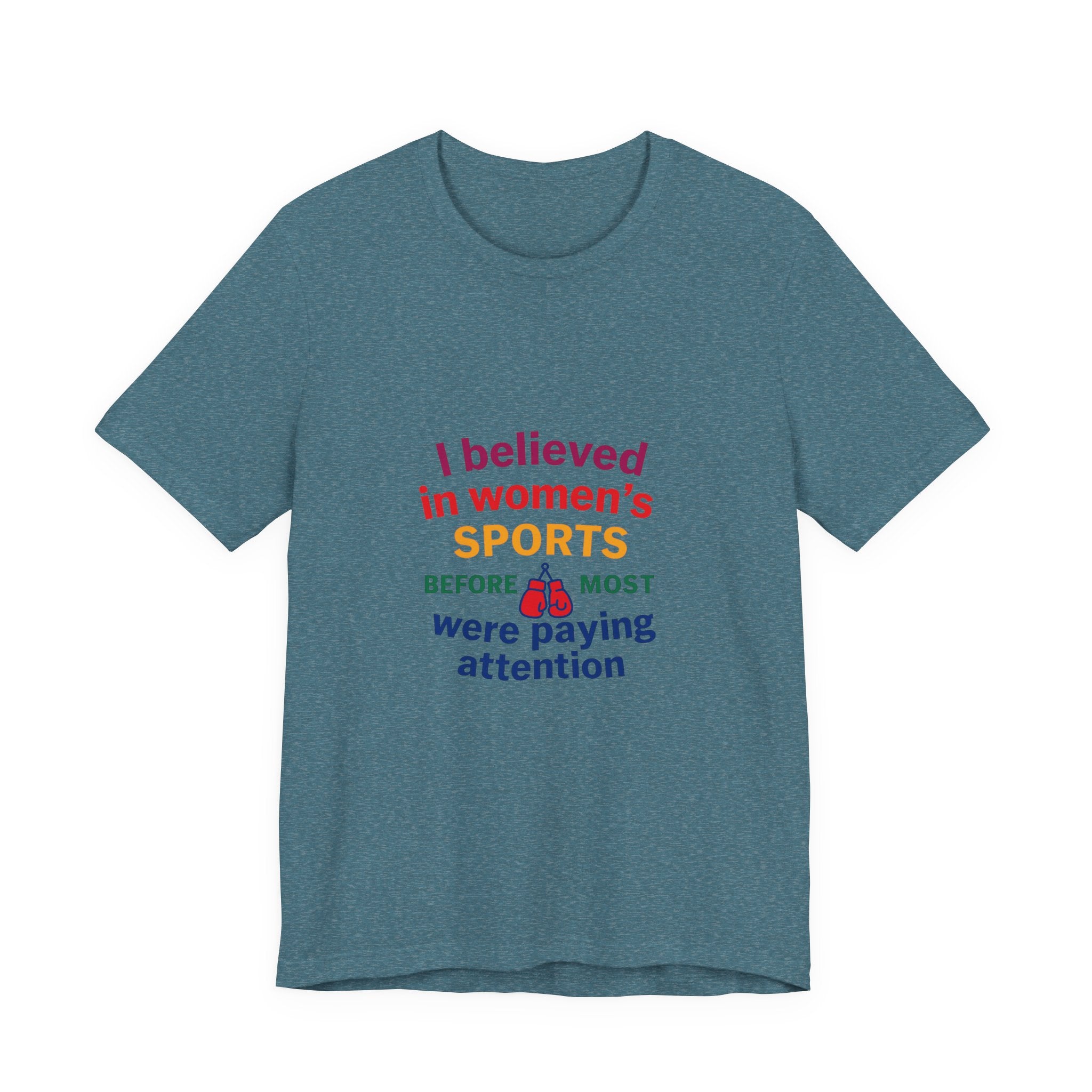 Women's Sports Believer Tee, Unisex Jersey Short Sleeve Tee