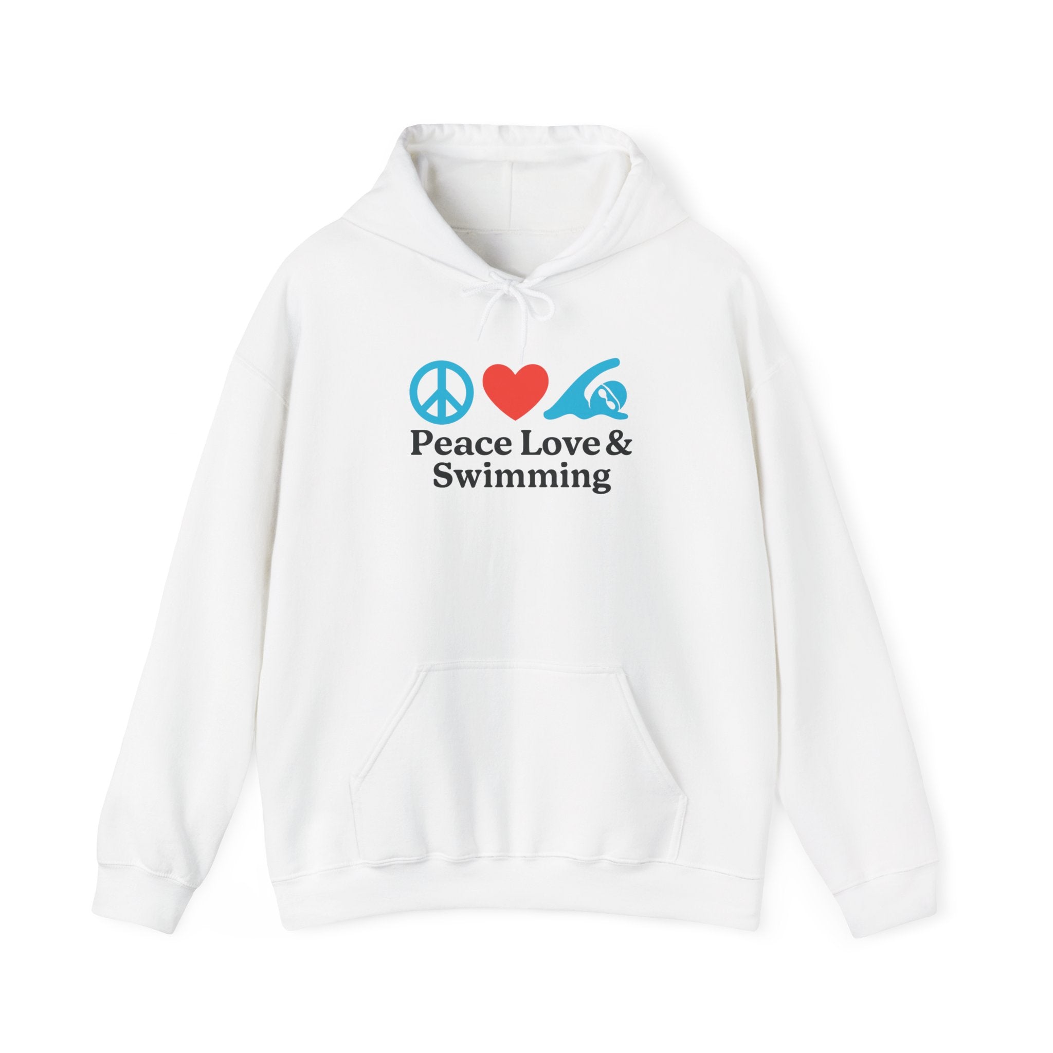 Peace Love & Swimming Hoodie
