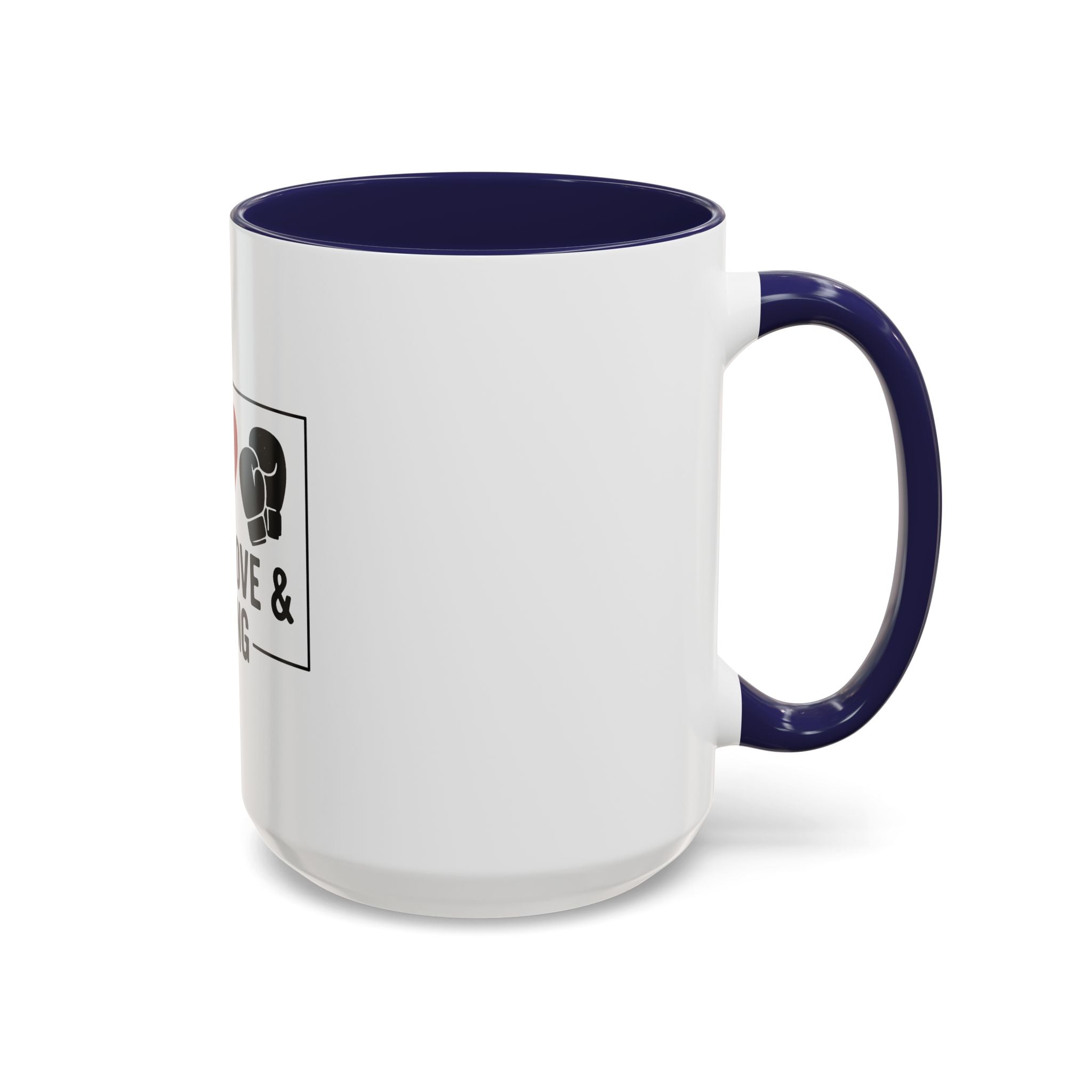 Peace Love & Boxing Mug | Accent Coffee Mug