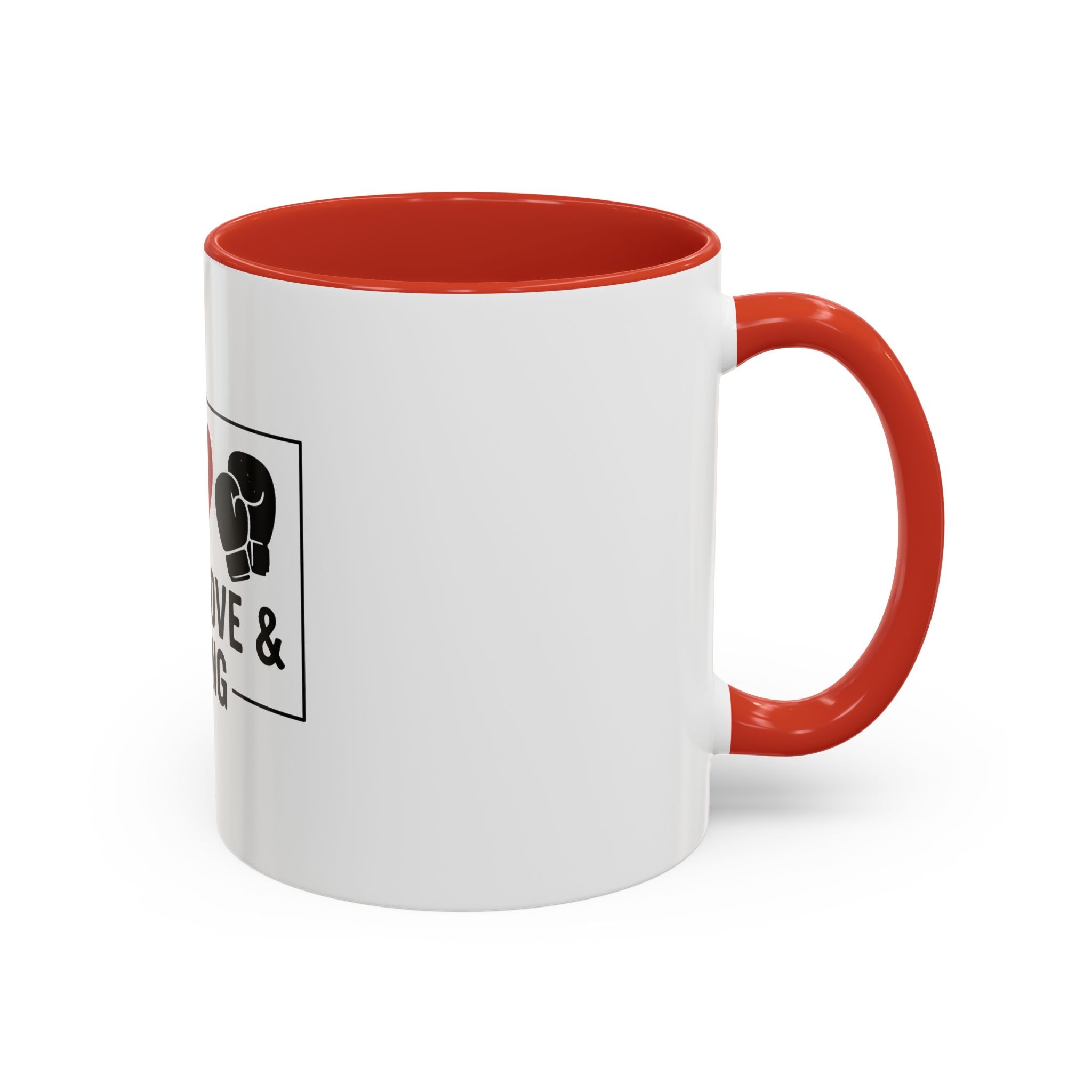 Peace Love & Boxing Mug | Accent Coffee Mug