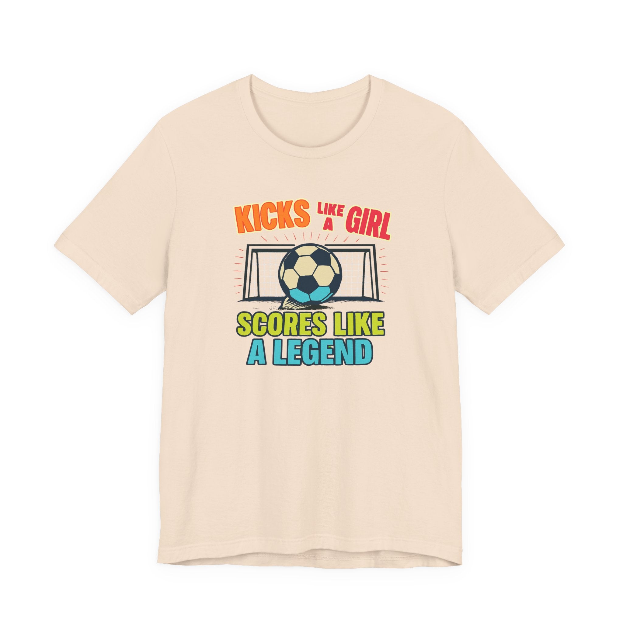 Soccer Inspired Fun Tee - Kicks Like A Girl