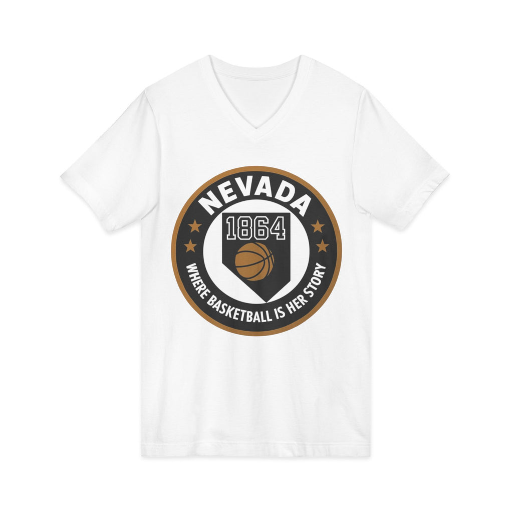 Nevada Basketball V-Neck Tee - Celebrate Your Love for the Game!