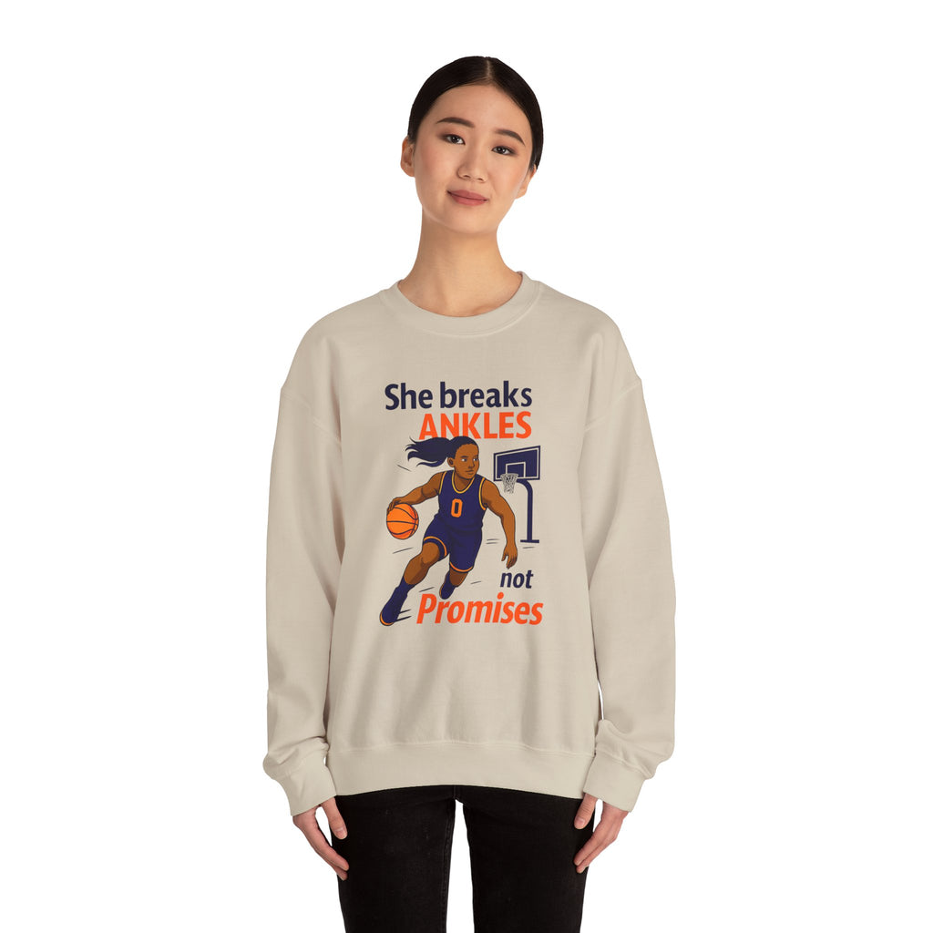Basketball Sweatshirt, She Breaks Ankles Crewneck