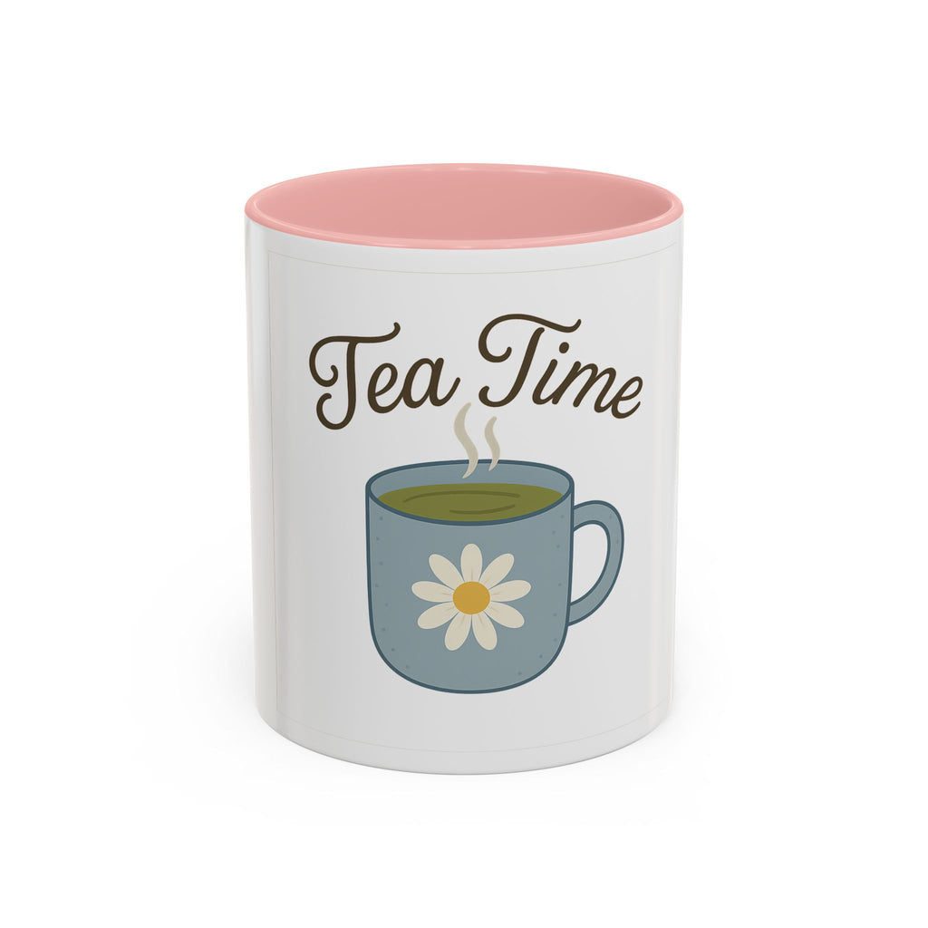 Tea Time Accent Mug – Floral Daisy Tea Cup (11oz & 15oz)