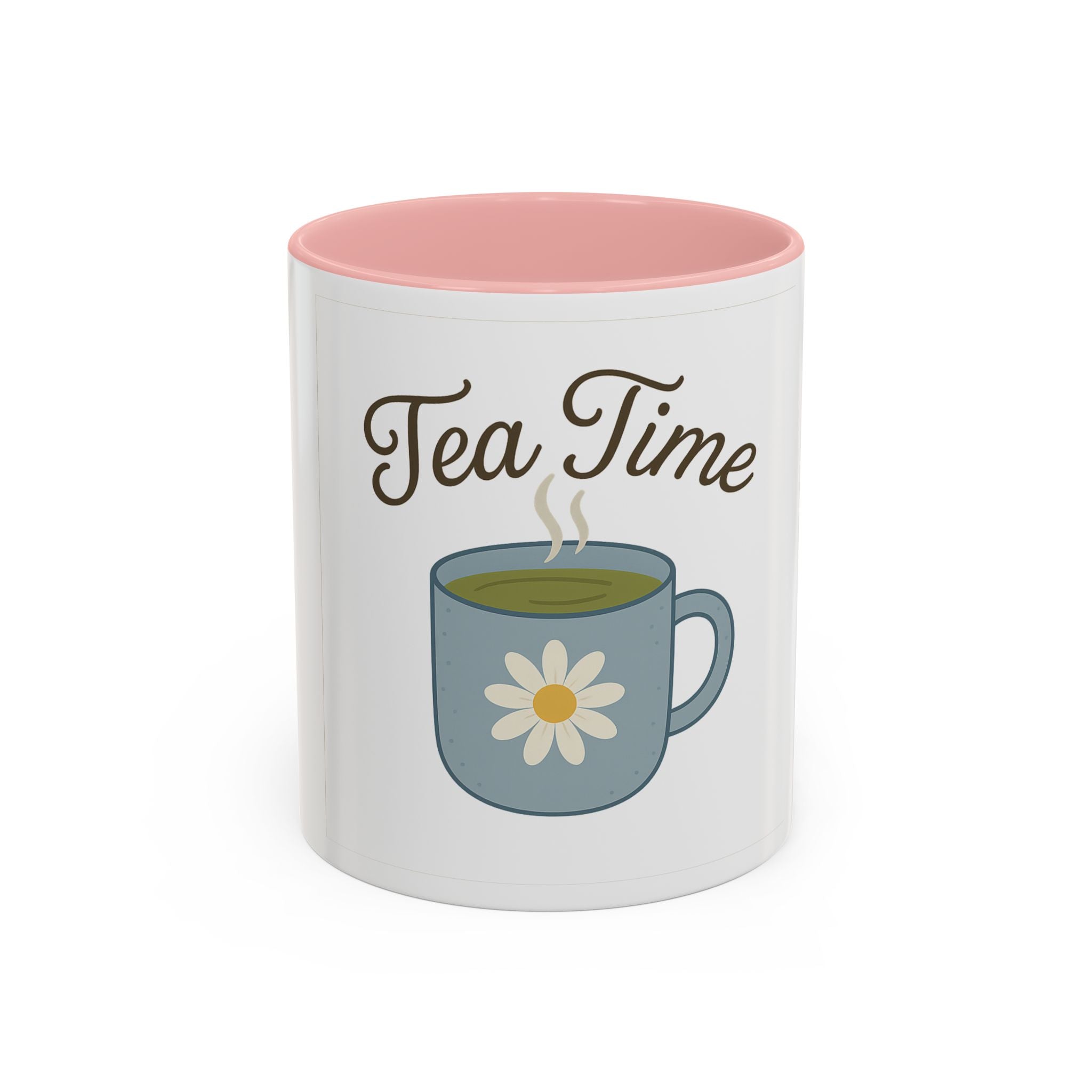Tea Time Accent Mug – Floral Daisy Tea Cup (11oz & 15oz)