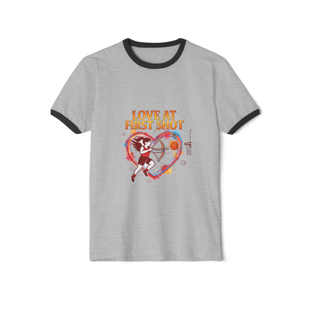Love at First Shot Basketball Ringer Tee