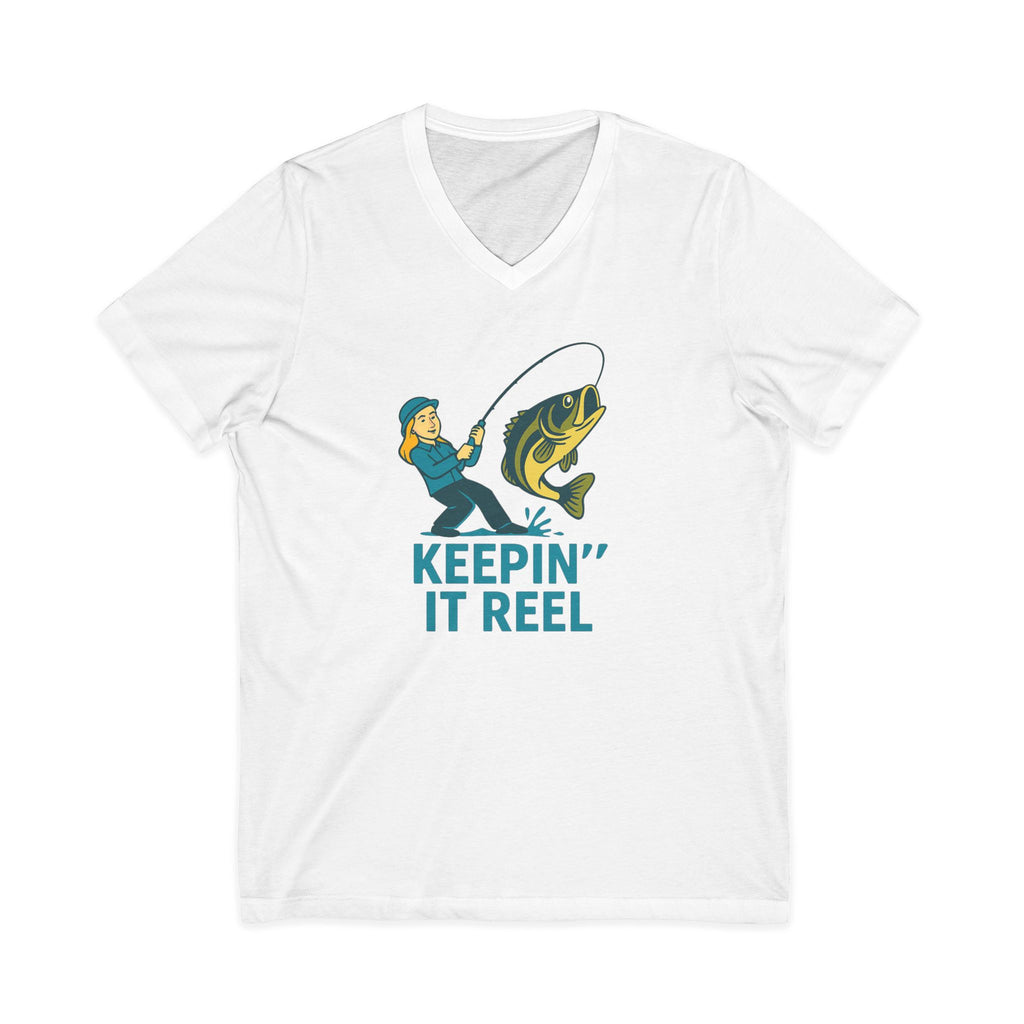 Fishing Humor V-Neck Tee - Keepin' It Reel