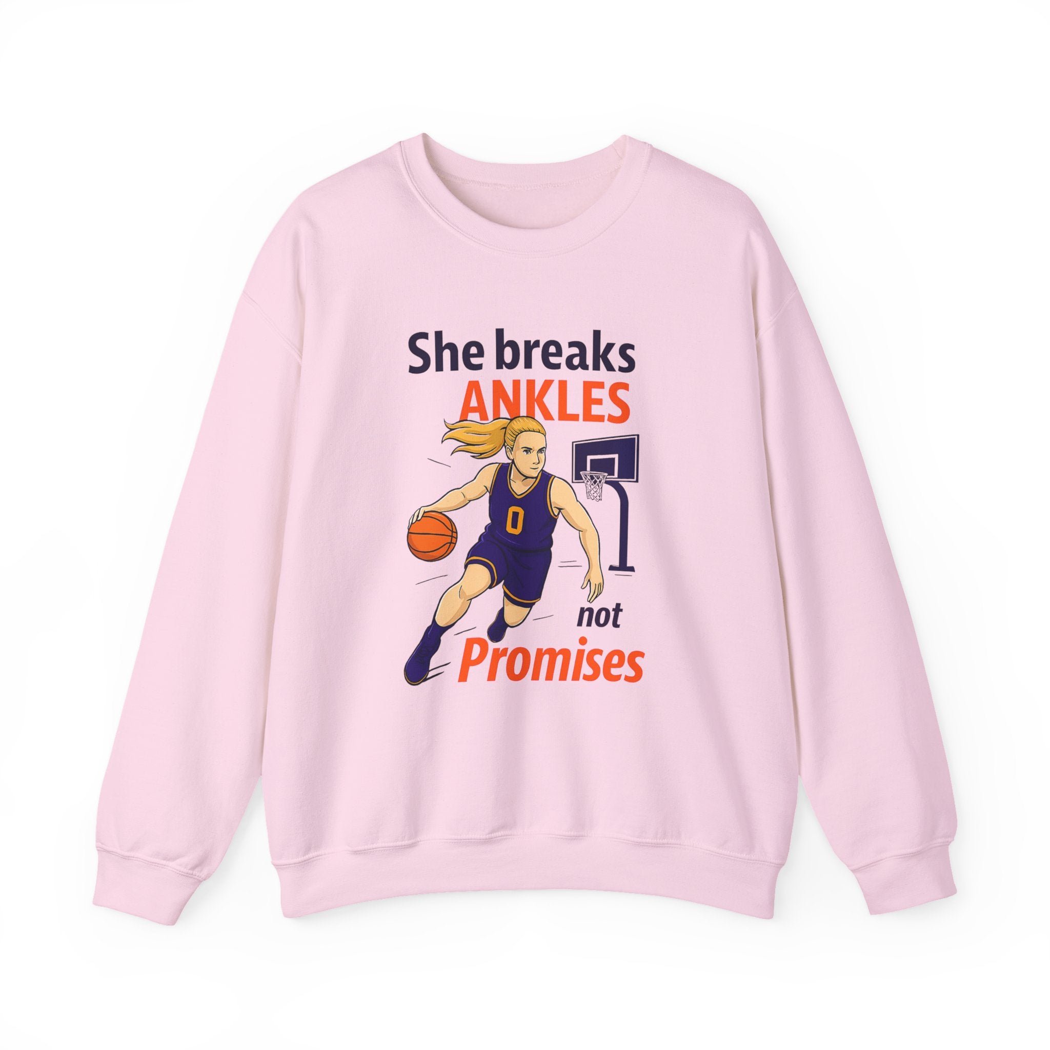 Basketball Sweatshirt, She Breaks Ankles Crewneck