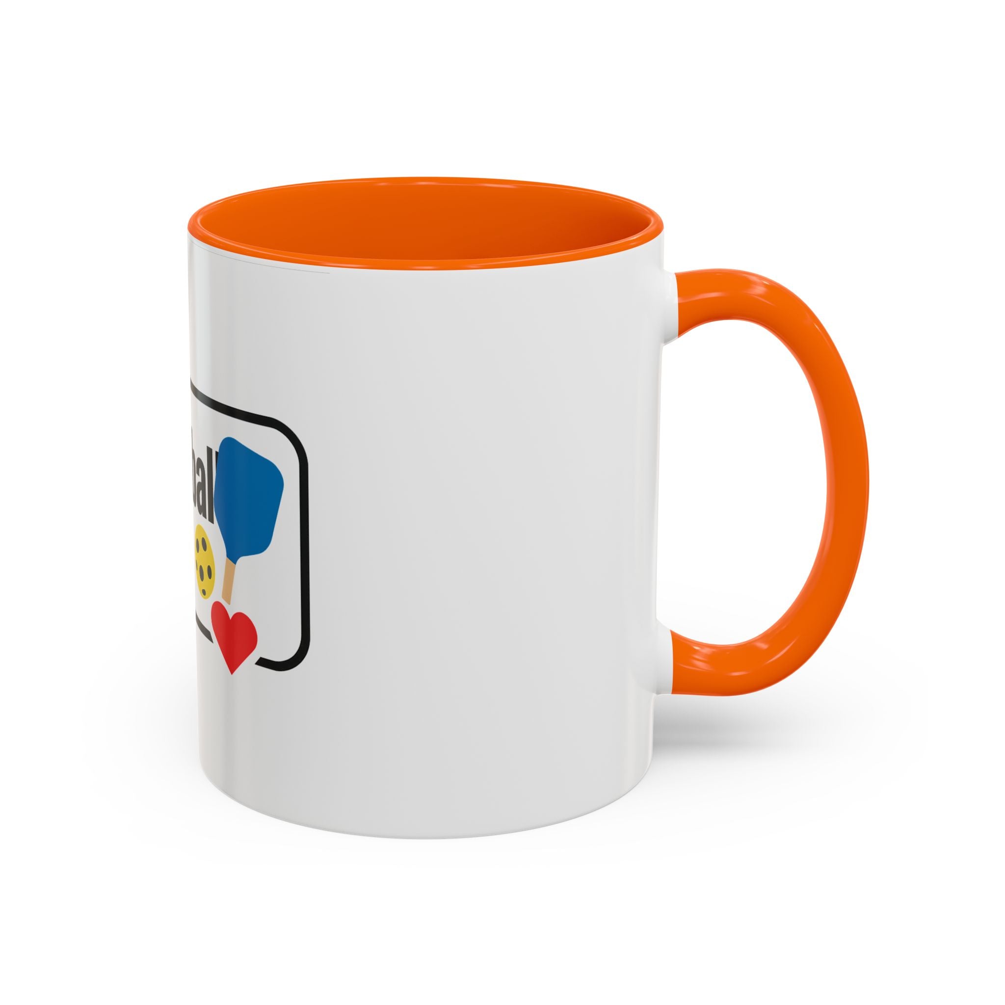 #Pickleball Accent Coffee Mug — Pickleball Paddle & Ball Design (11/15 oz)
