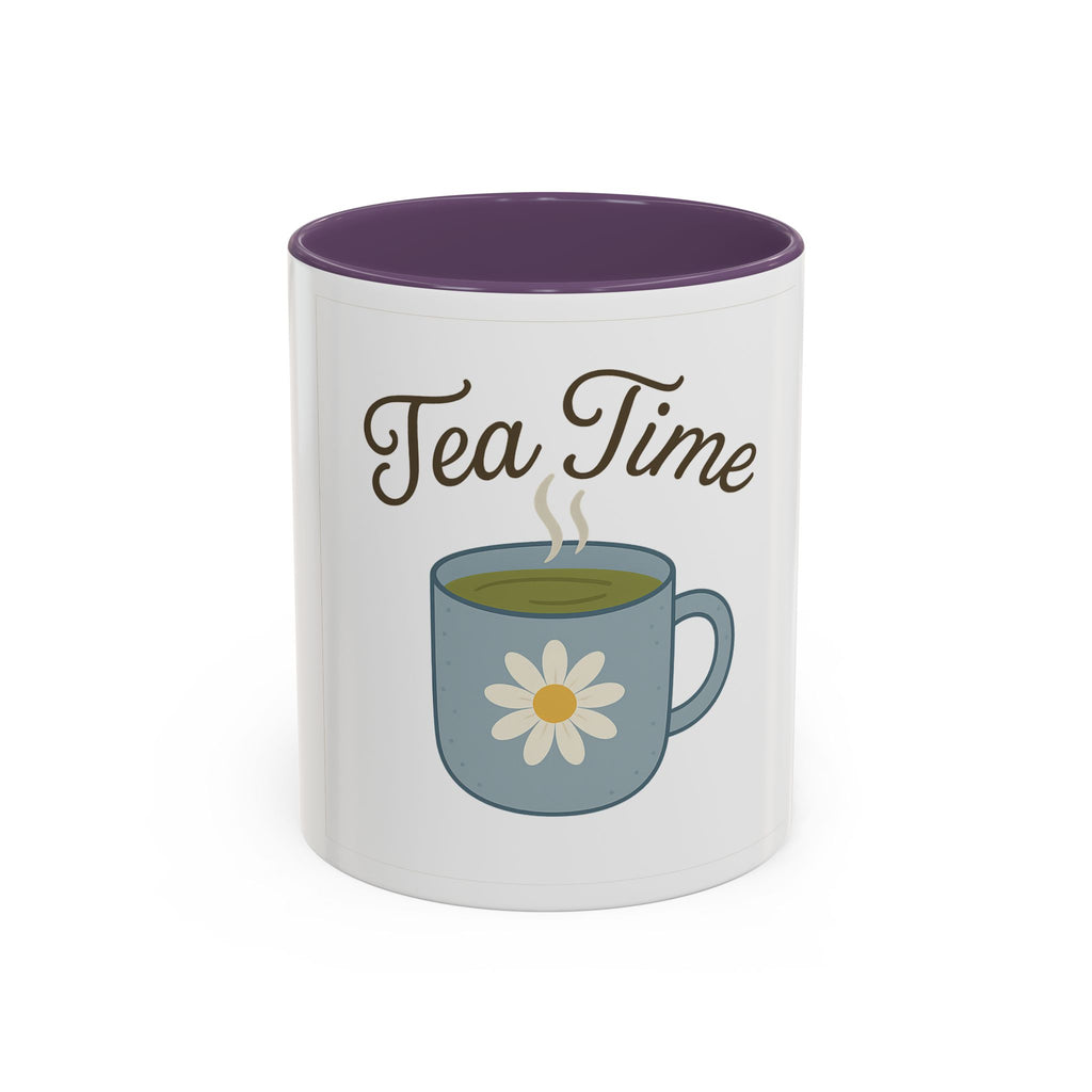 Tea Time Accent Mug – Floral Daisy Tea Cup (11oz & 15oz)
