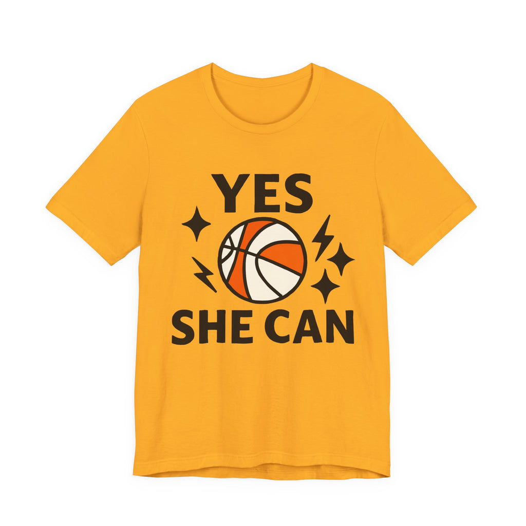 Yes, She Can Basketball Unisex Tee