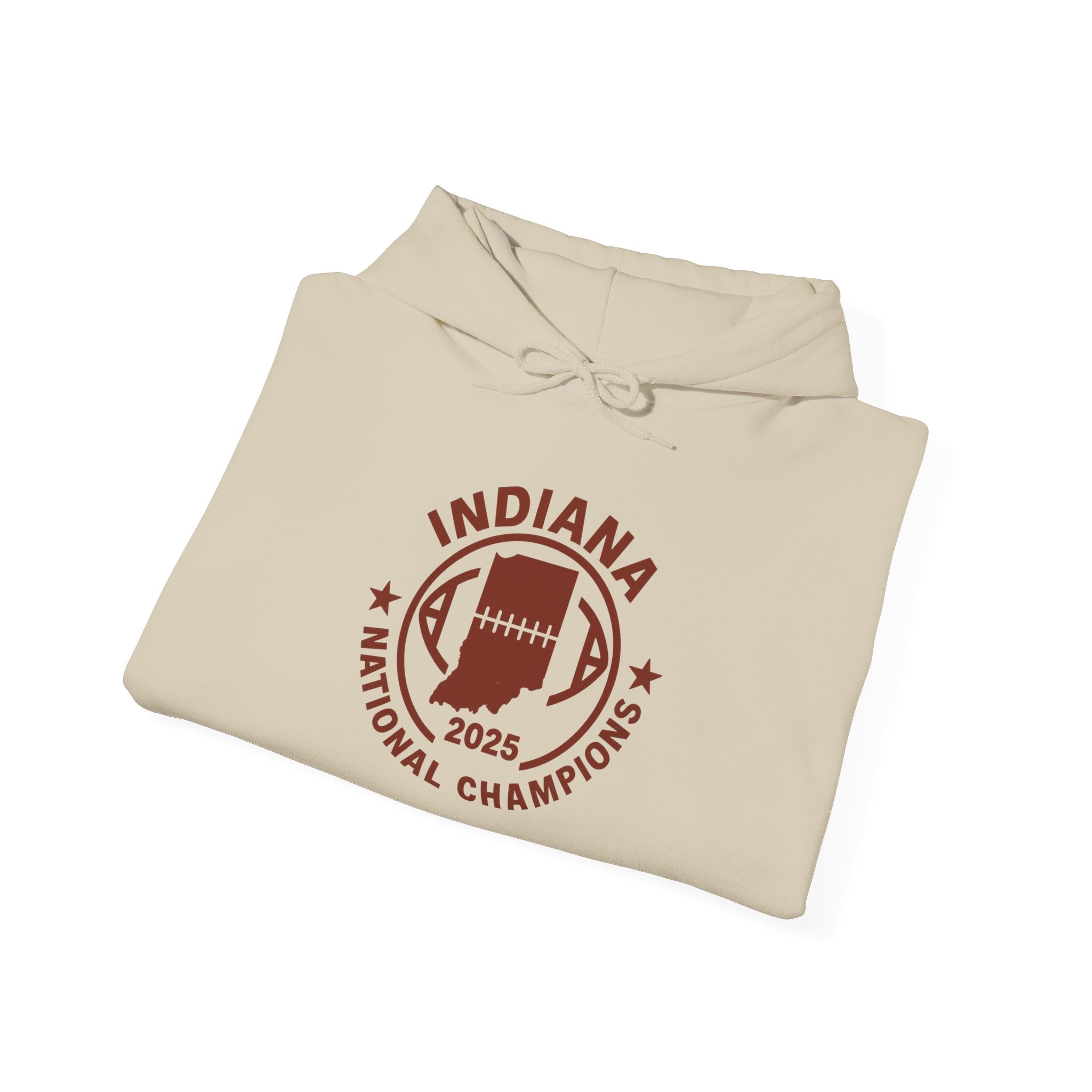 Indiana National Champions 2025 Hoodie — Retro Football Emblem