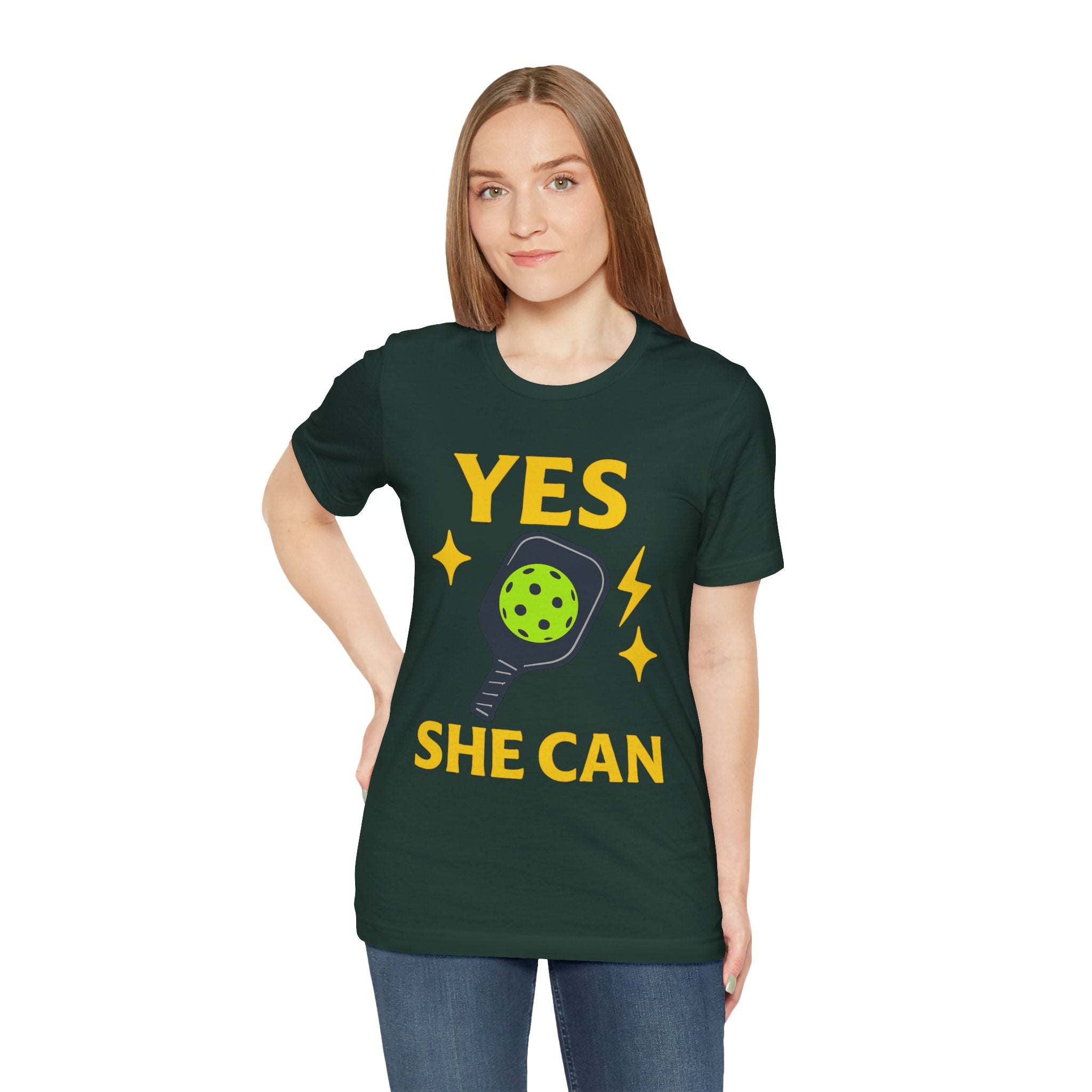 Yes, She Can Pickleball Unisex Tee