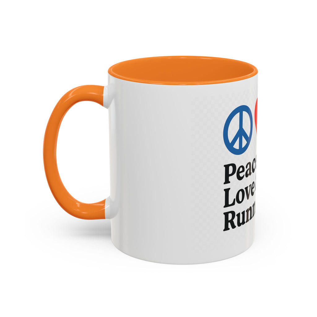 Peace Love & Running Motivational Mug