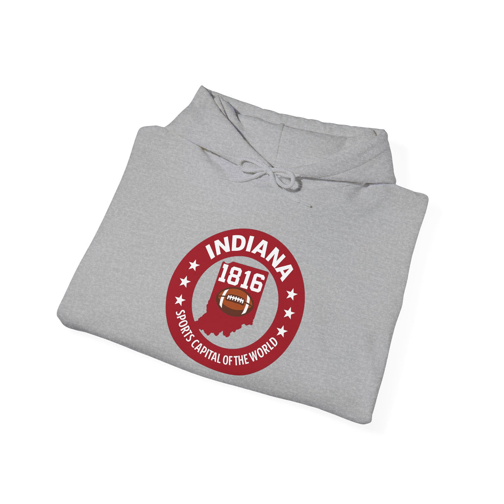 Indiana 1816 Hoodie — State Seal Retro College Sweatshirt