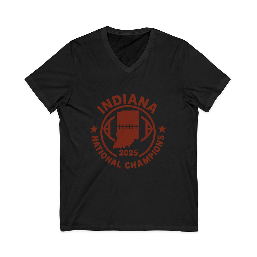 Indiana 2025 National Champions Football V-Neck Tee