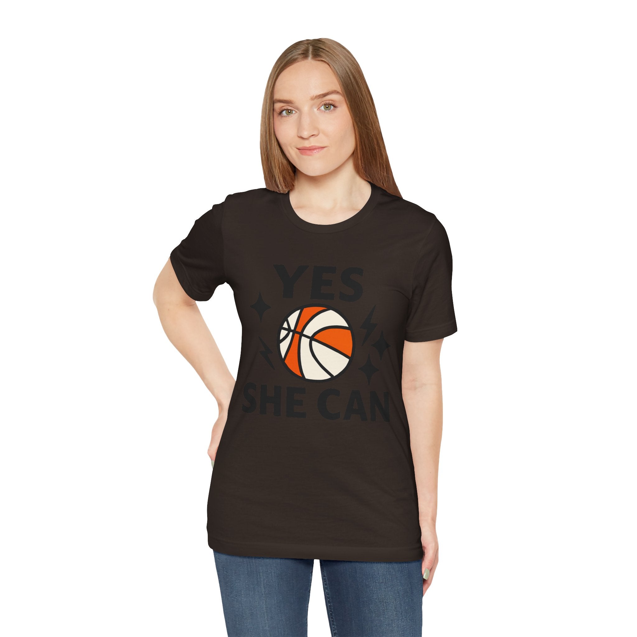 Yes, She Can Basketball Unisex Tee