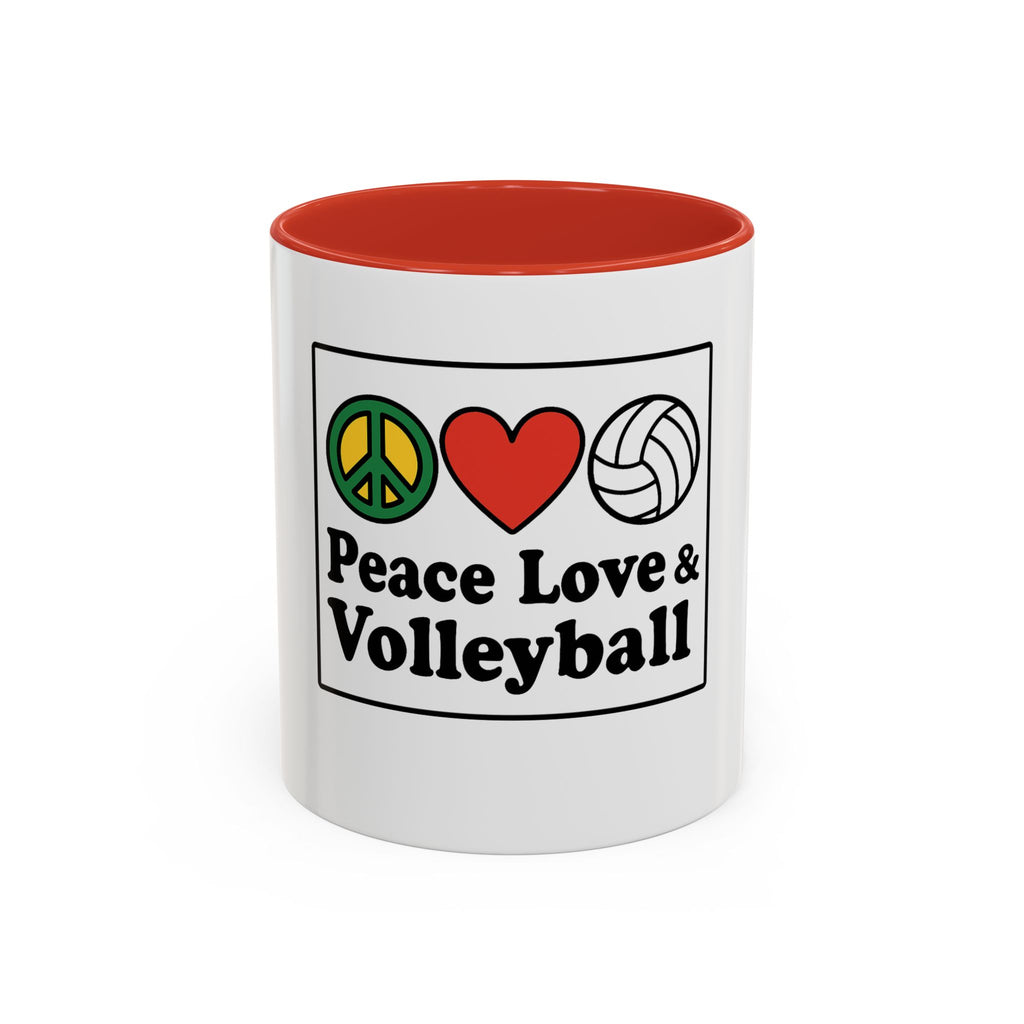 Peace Love & Volleyball Coffee Mug
