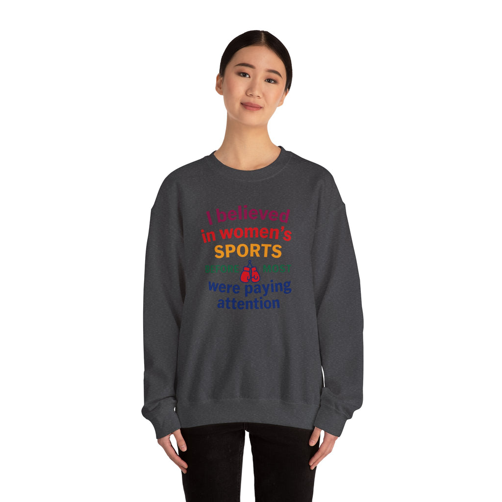 Sporty Statement Crewneck Sweatshirt, Women's Sports