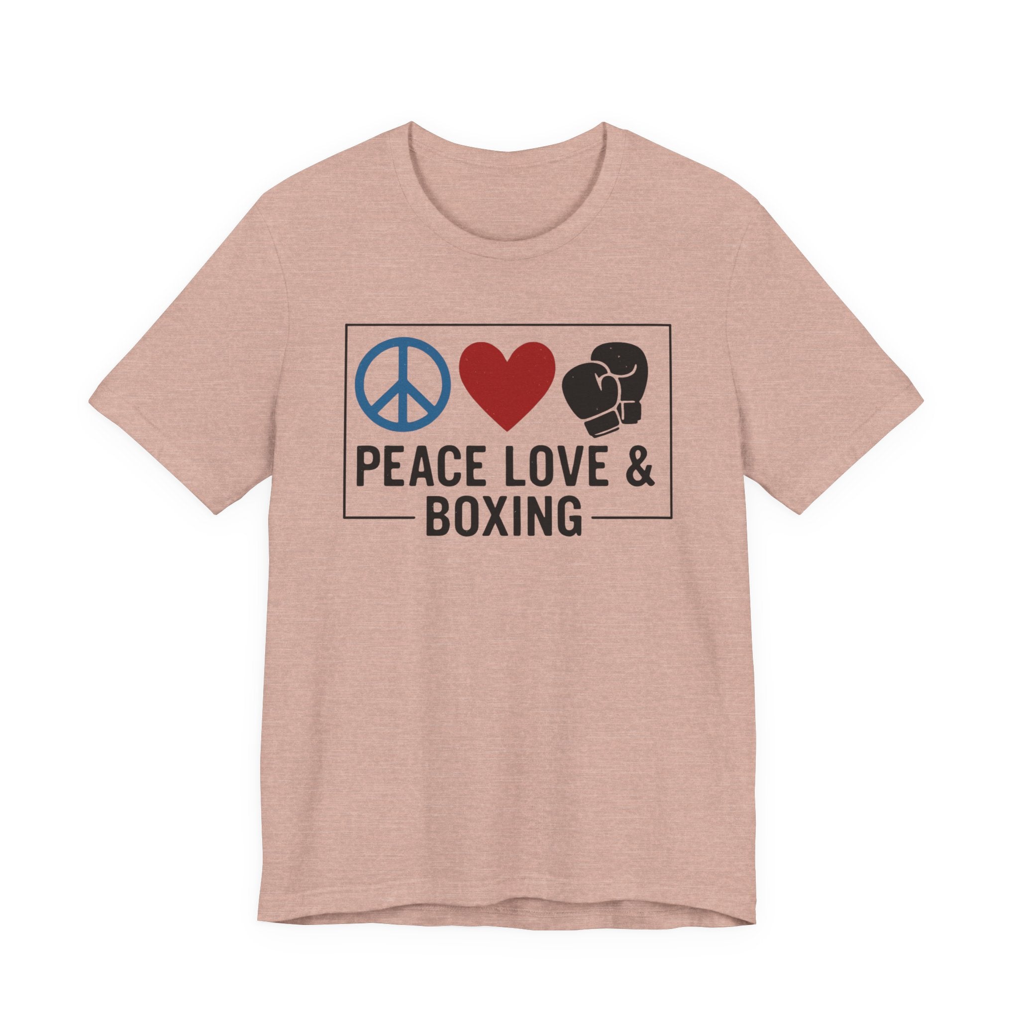 Unisex Jersey Short Sleeve Tee - Peace Love & Boxing T-Shirt