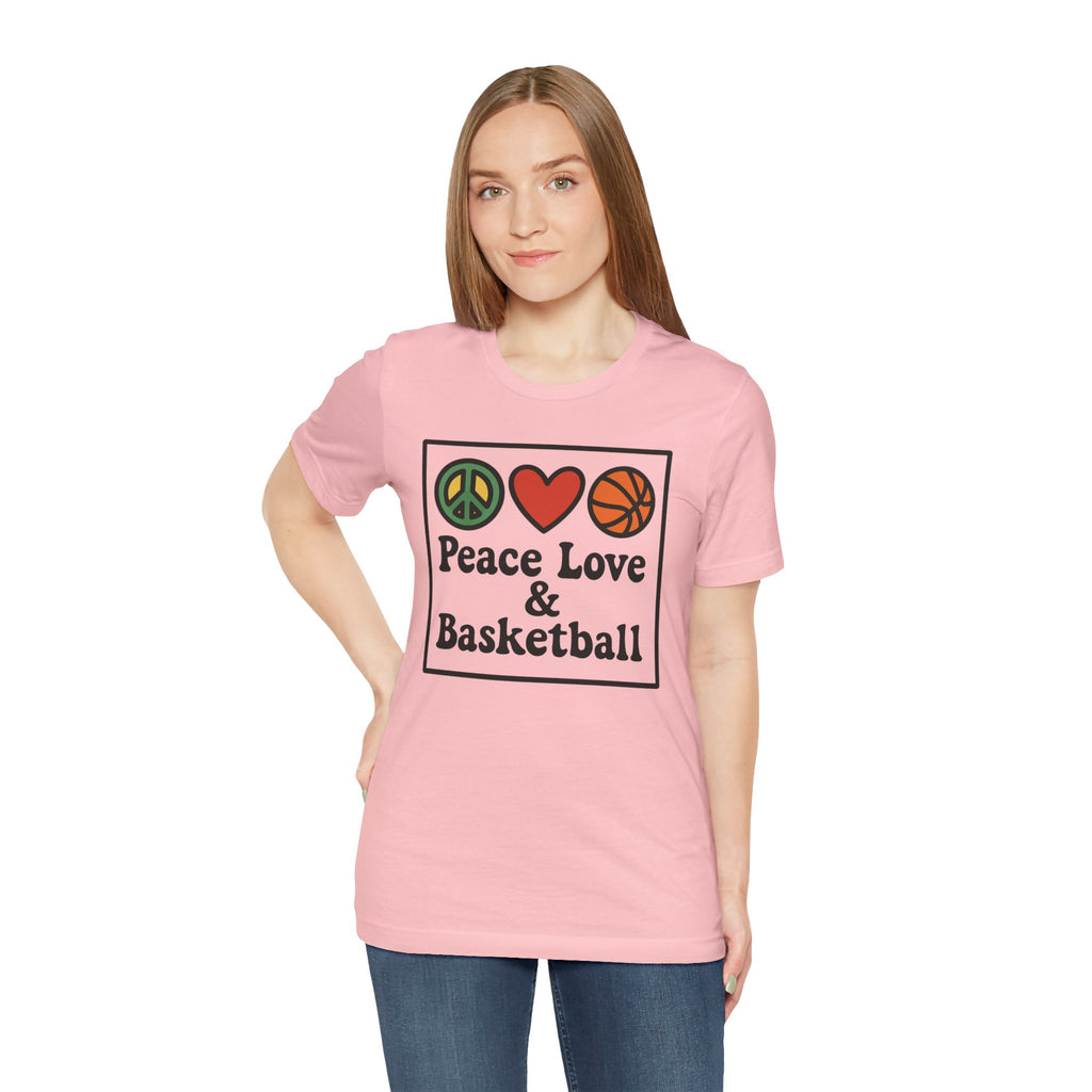 Peace, Love & Basketball Tee for Sports Lovers