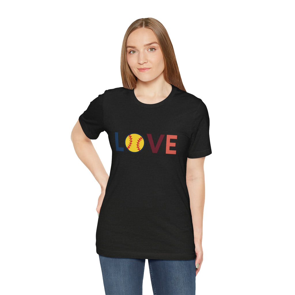 Softball Love Tee, Unisex T-Shirt, Gift for Sports Lovers