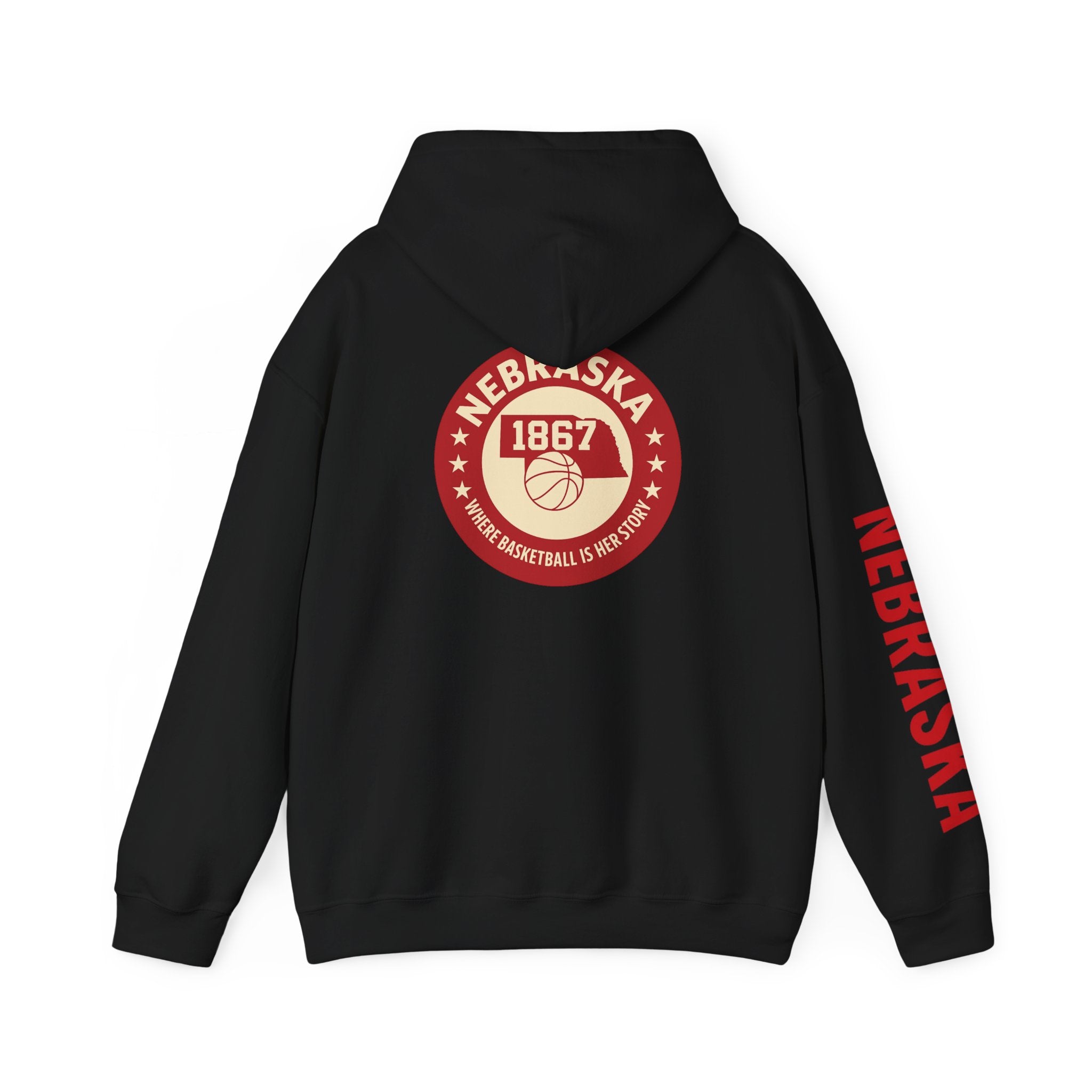 Nebraska 1867 Basketball Hoodie — Retro College Team Pullover
