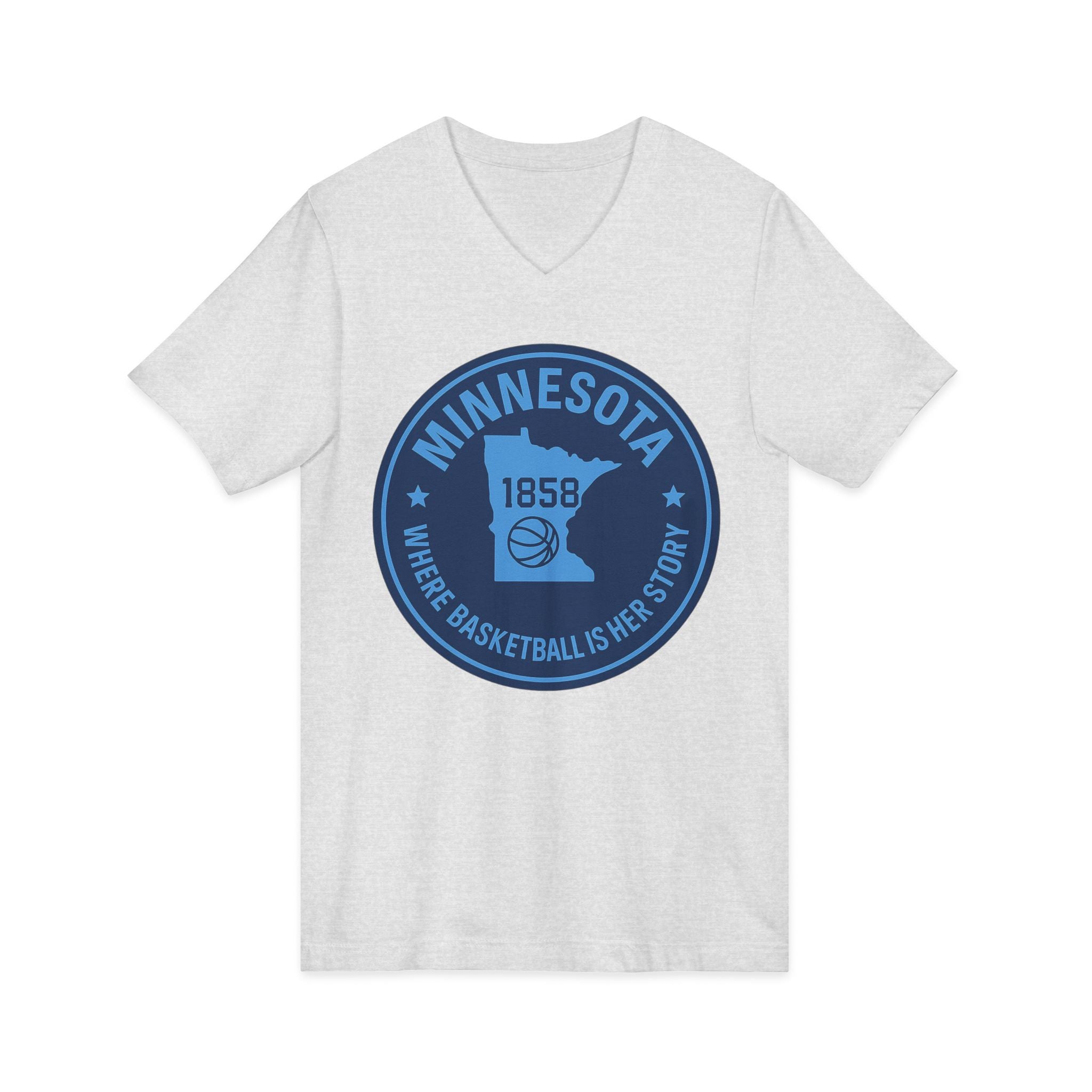 Minnesota Basketball V-Neck Tee - Unisex Short Sleeve Shirt