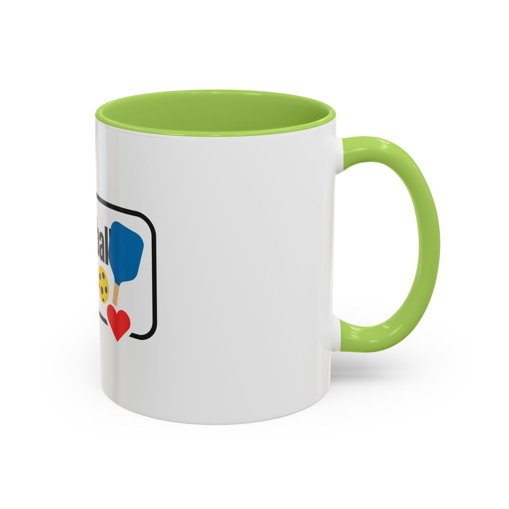 #Pickleball Accent Coffee Mug — Pickleball Paddle & Ball Design (11/15 oz)
