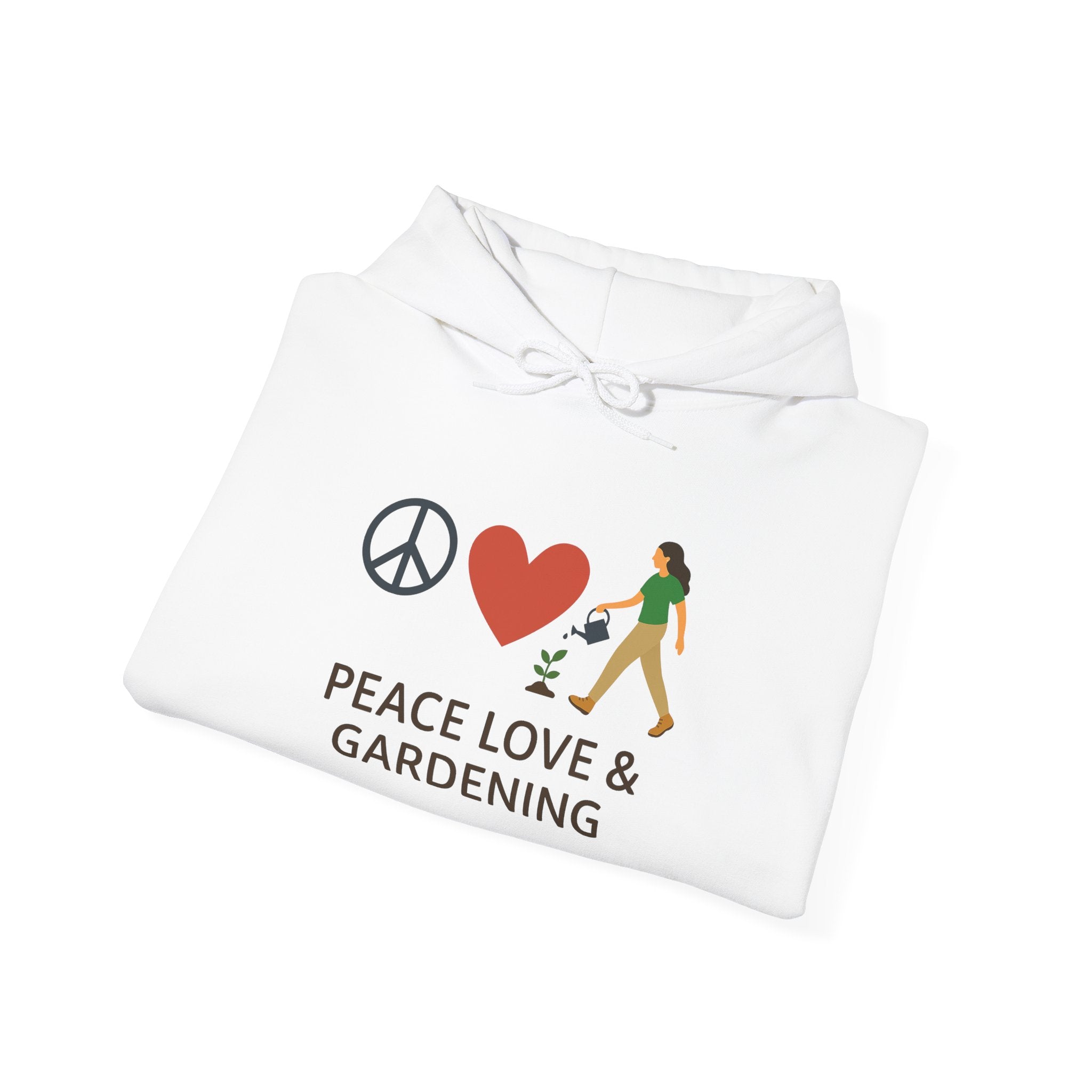 Gardening Hoodie – “Peace, Love & Gardening”
