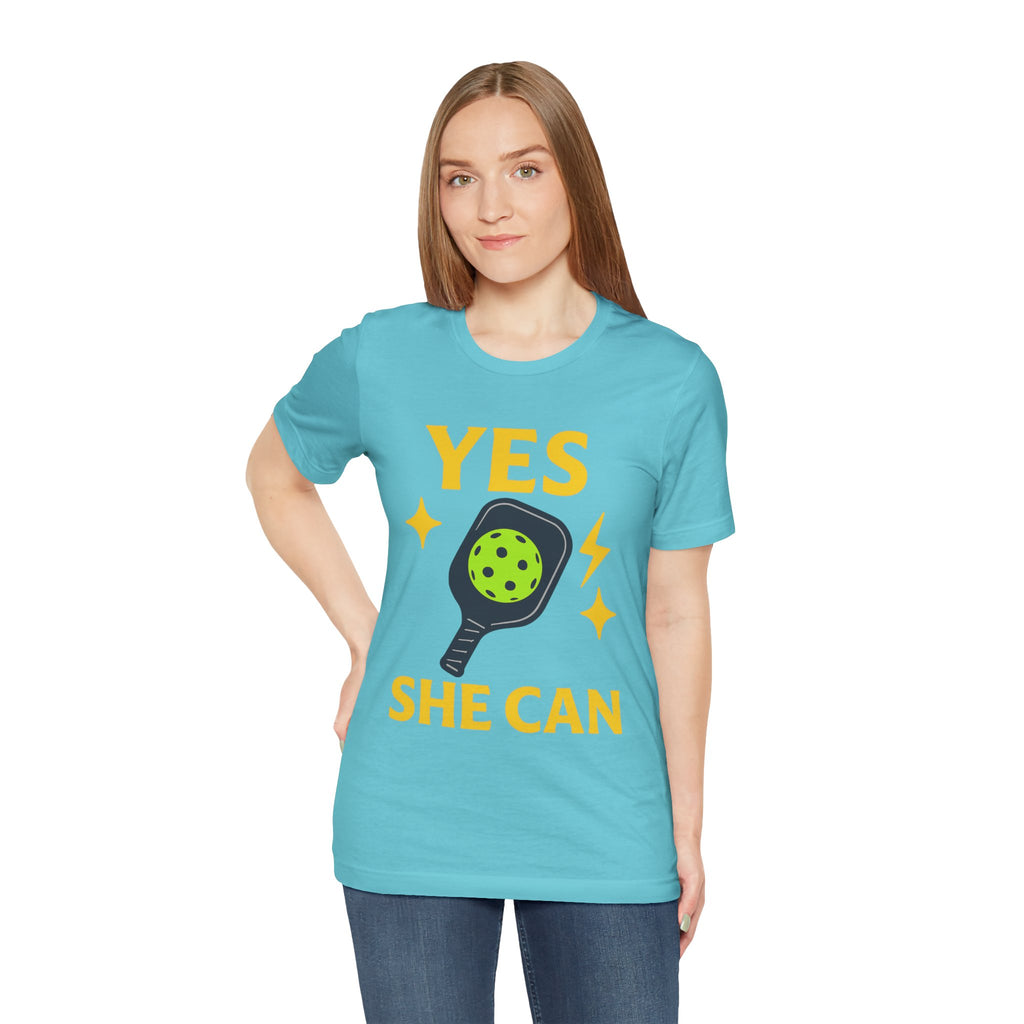Yes, She Can Pickleball Unisex Tee