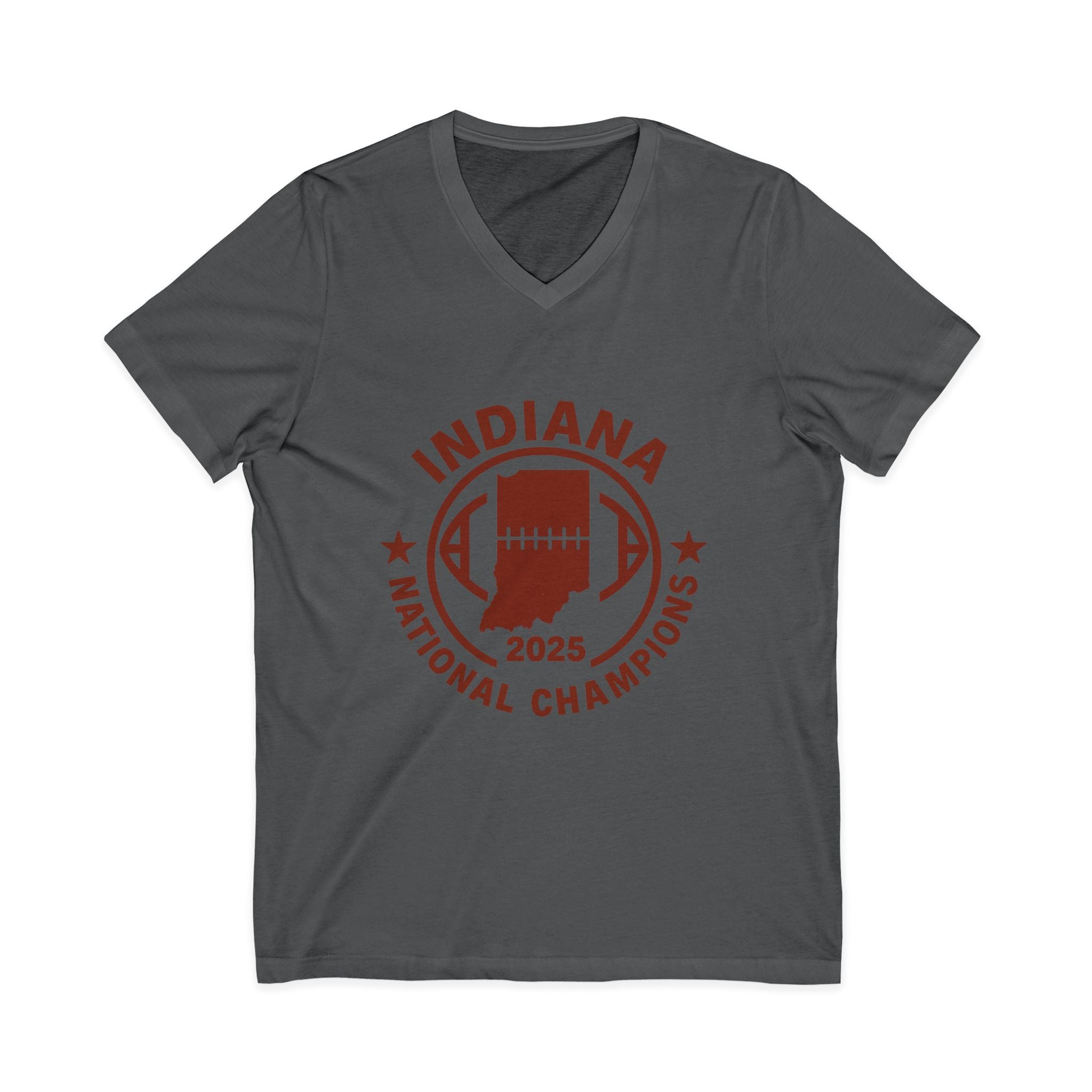 Indiana 2025 National Champions Football V-Neck Tee