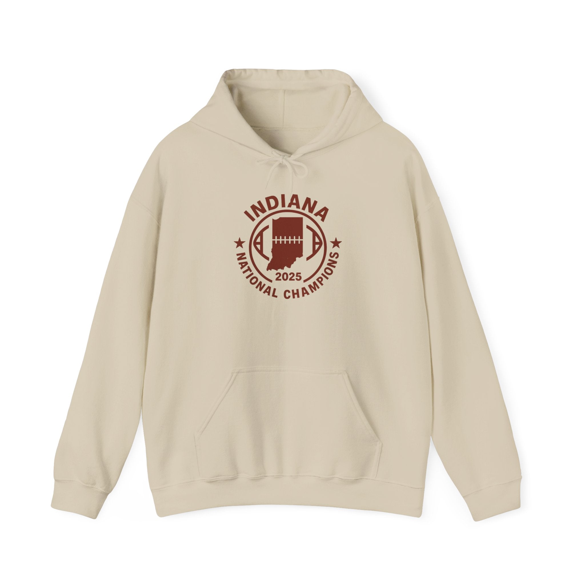 Indiana National Champions 2025 Hoodie — Retro Football Emblem
