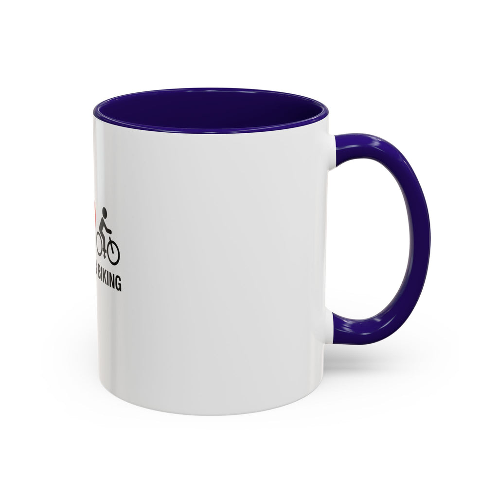 Peace Love Biking Mug - Colorful 11oz & 15oz Coffee Cup