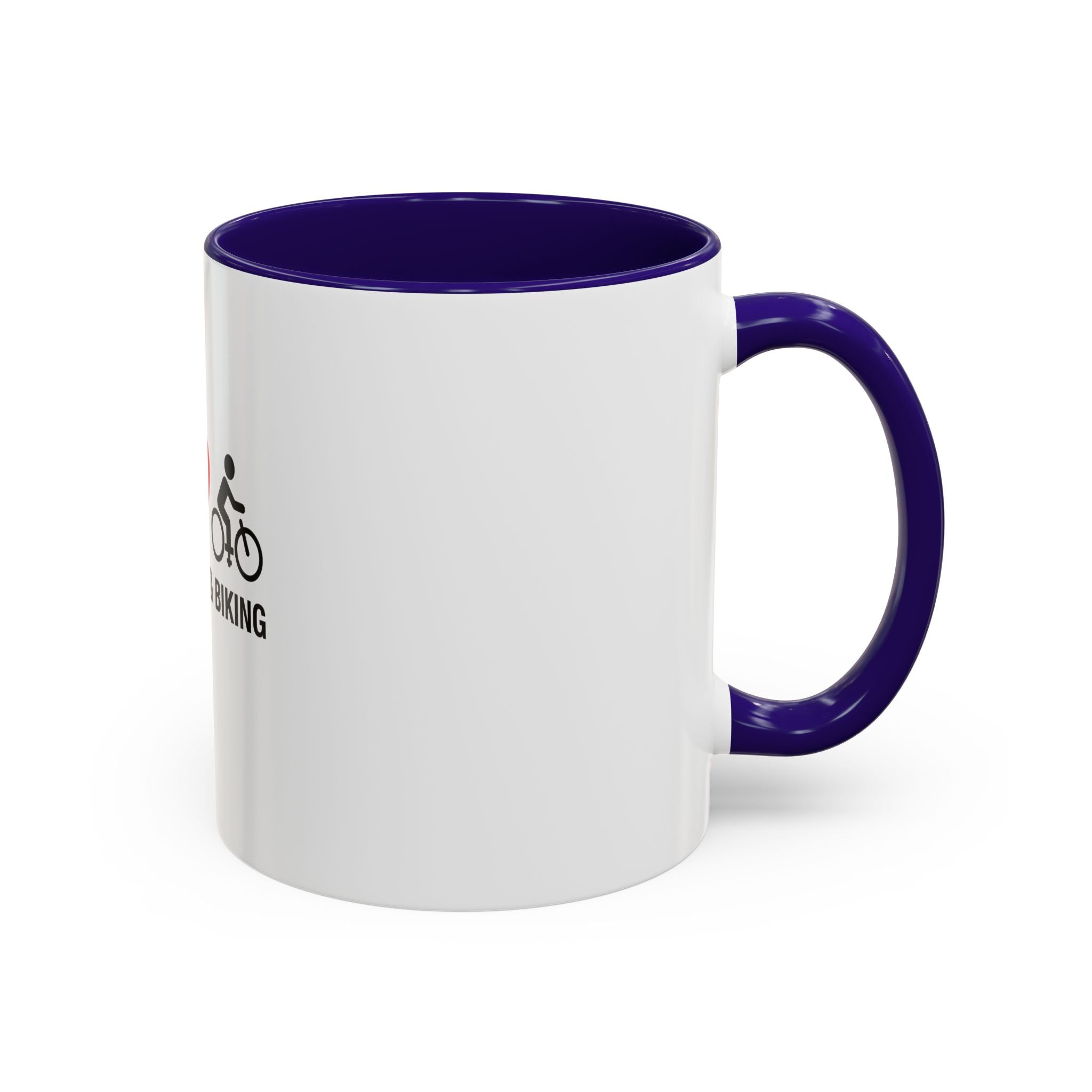 Peace Love Biking Mug - Colorful 11oz & 15oz Coffee Cup