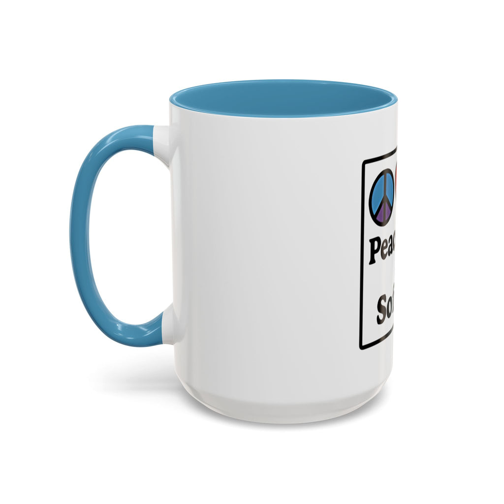 Peace Love Softball Coffee Mug, Sporty Mug for Softball Fans