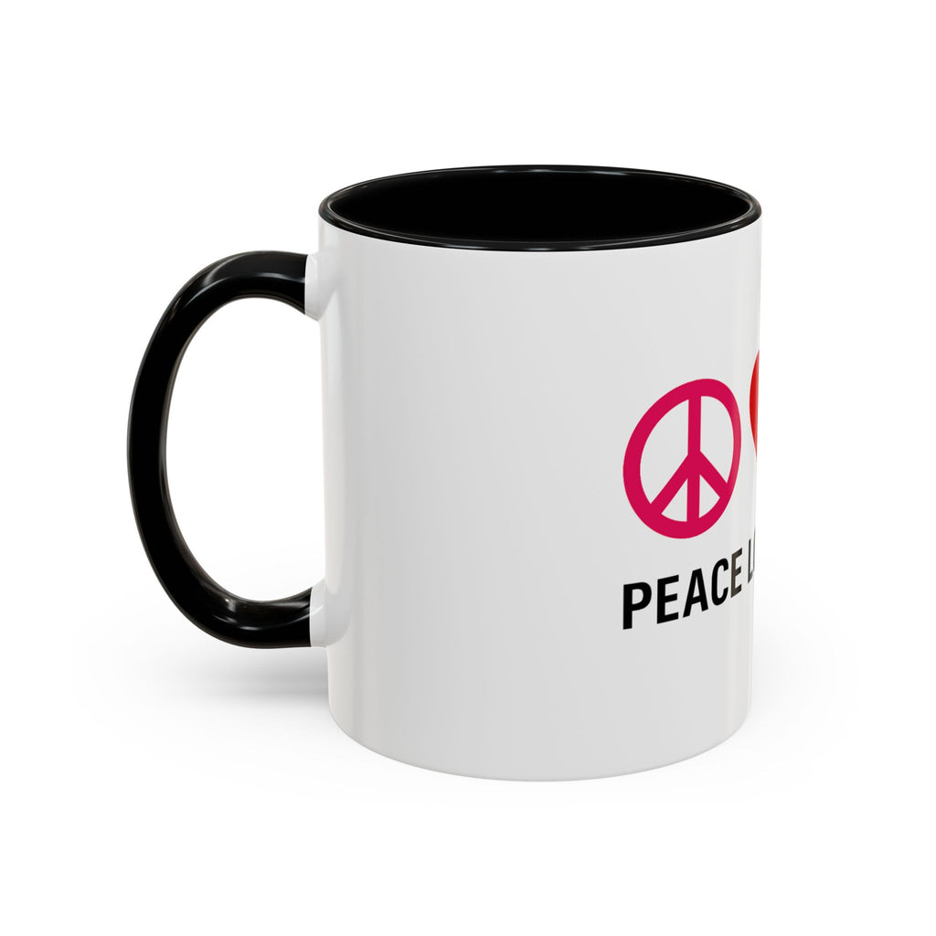 Peace Love & Yoga Accent Coffee Mug