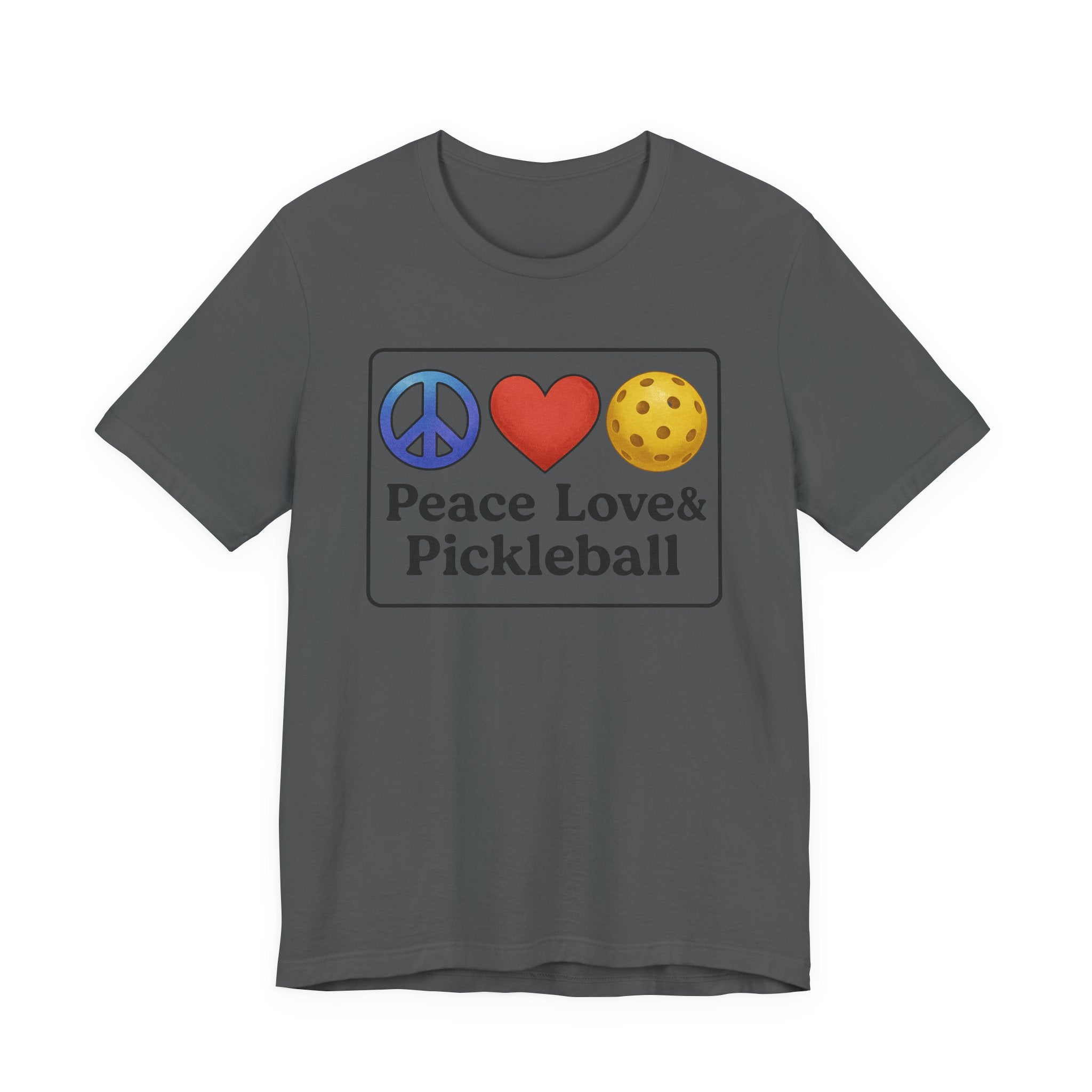 Peace Love & Pickleball Unisex Tee, Fun Pickleball Shirt