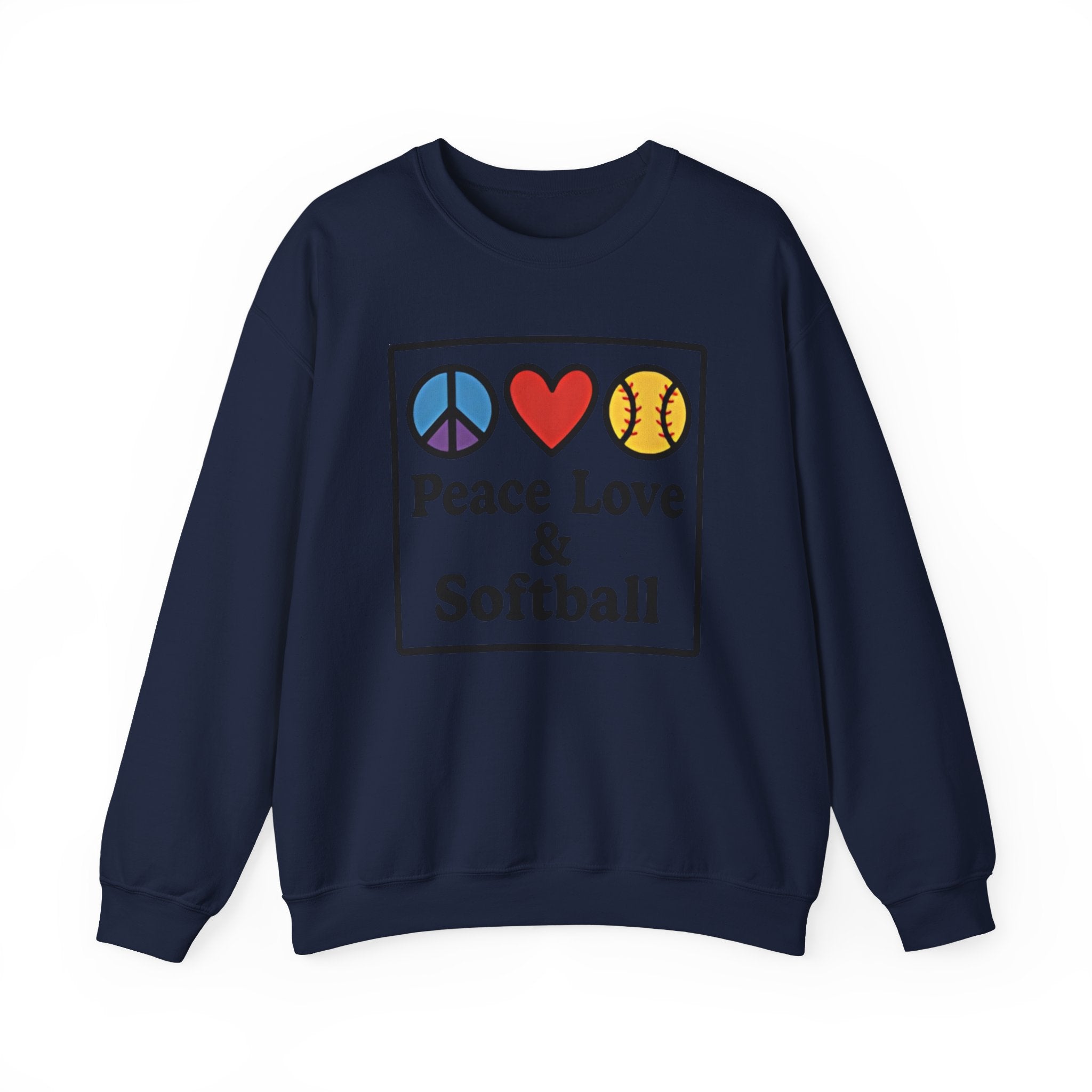 Peace Love & Softball Crewneck Sweatshirt