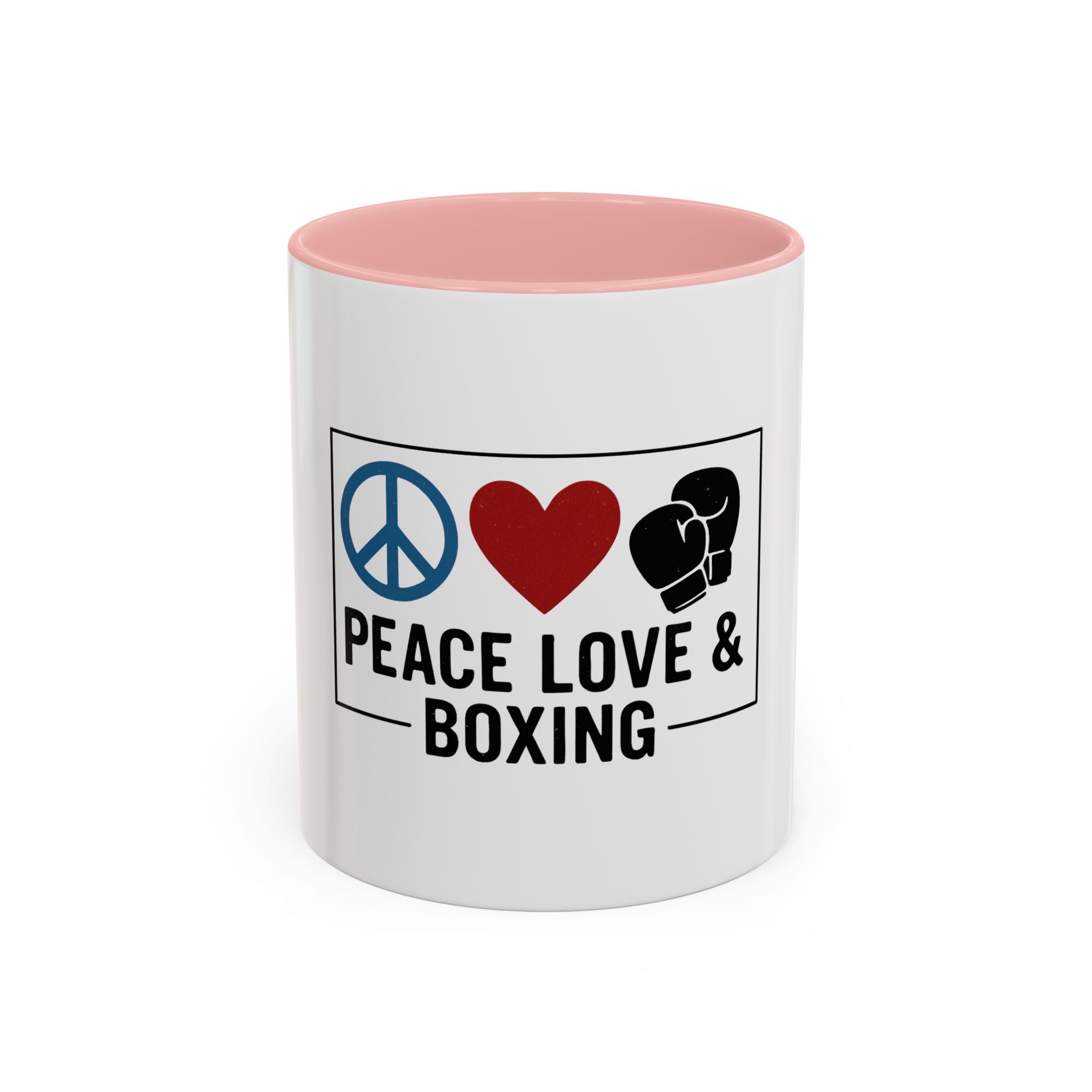Peace Love & Boxing Mug | Accent Coffee Mug