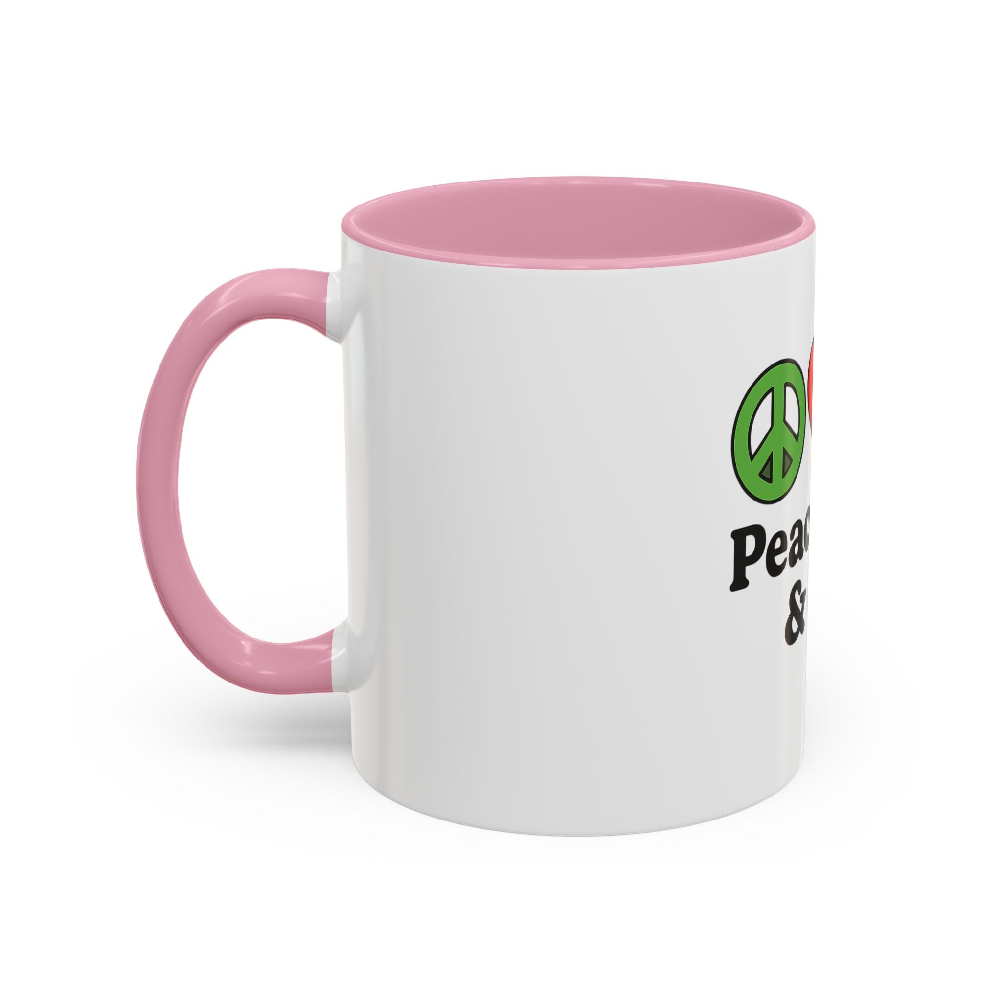Peace, Love & Golf Mug - Colorful Ceramic Coffee Cup for Golf Lovers